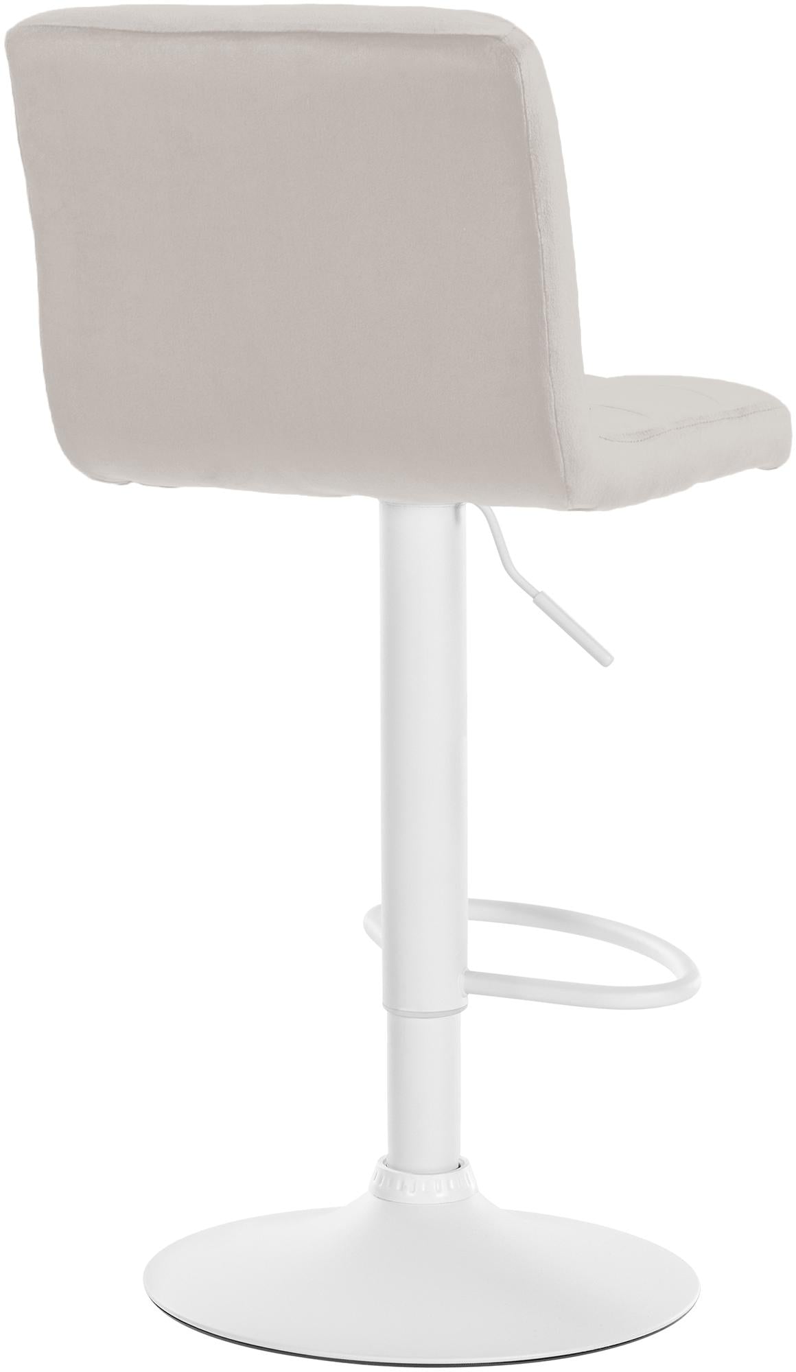 Barkruk Peru Fluweel creme,wit creme