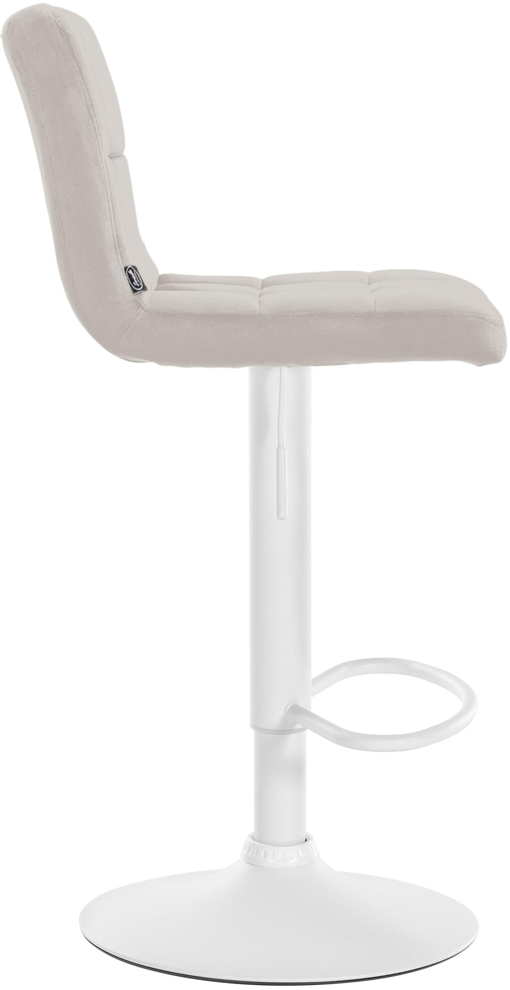 Barkruk Peru Fluweel creme,wit creme