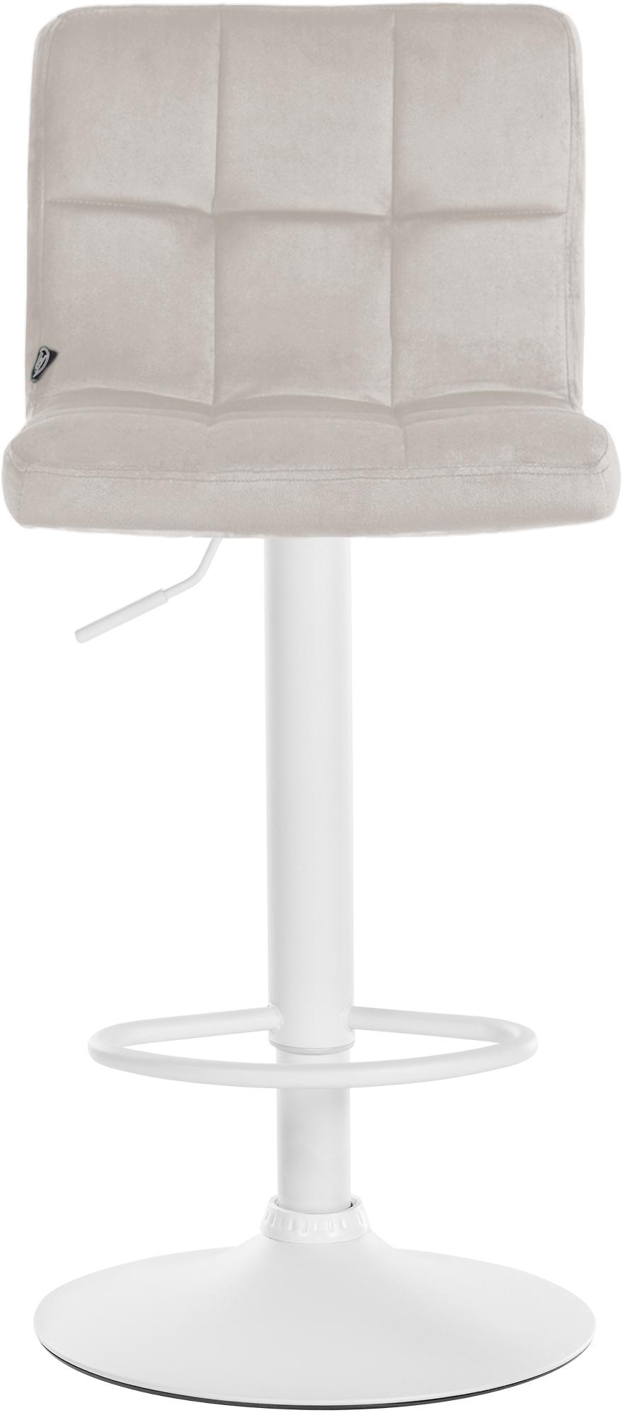 Barkruk Peru Fluweel creme,wit creme