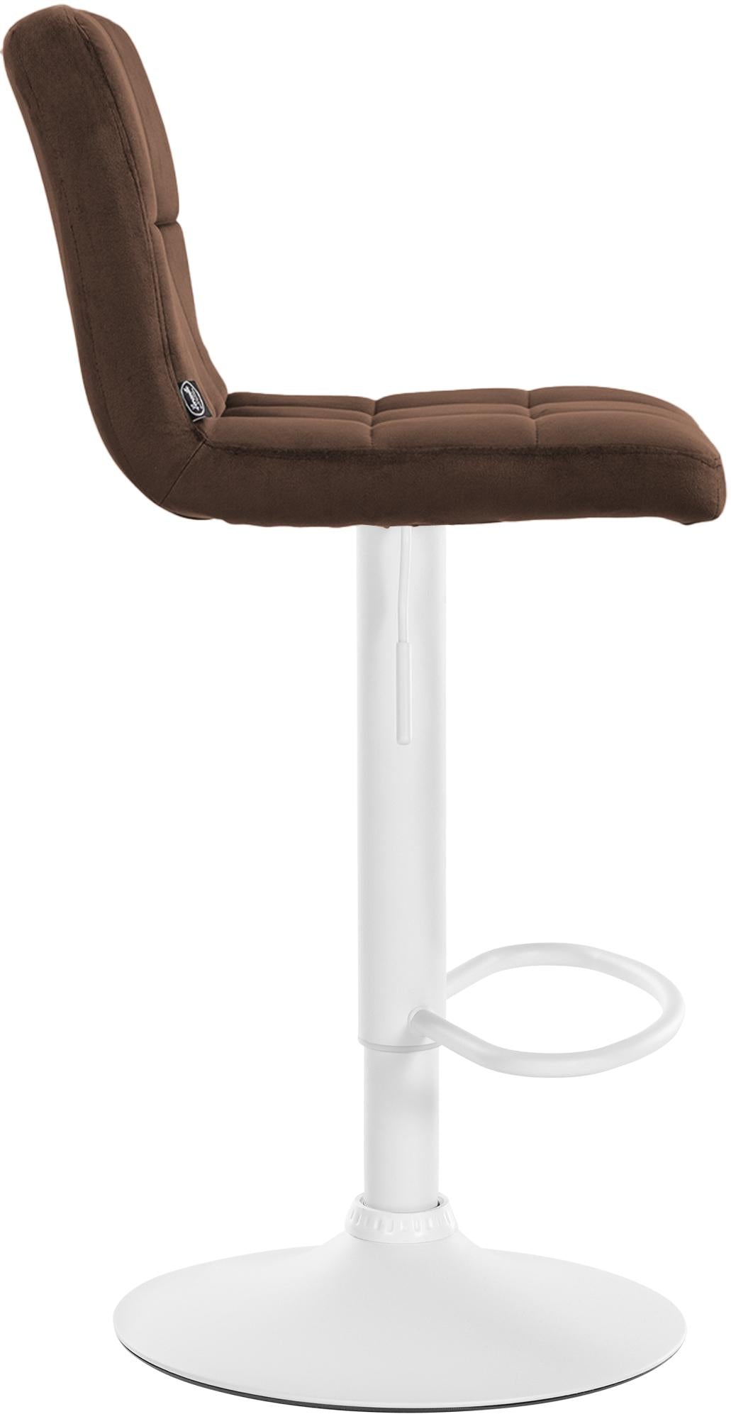 Barkruk Peru Fluweel bruin,wit braun