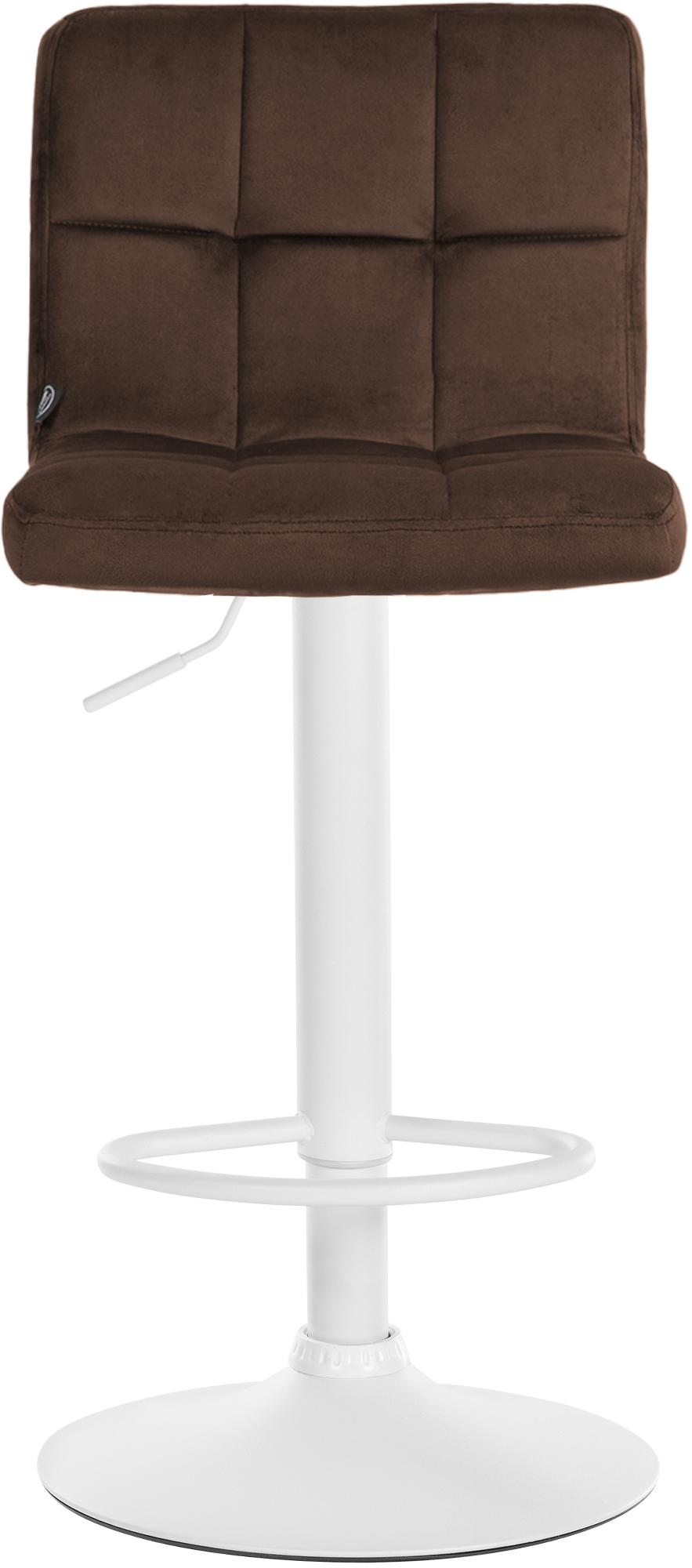 Barkruk Peru Fluweel bruin,wit braun