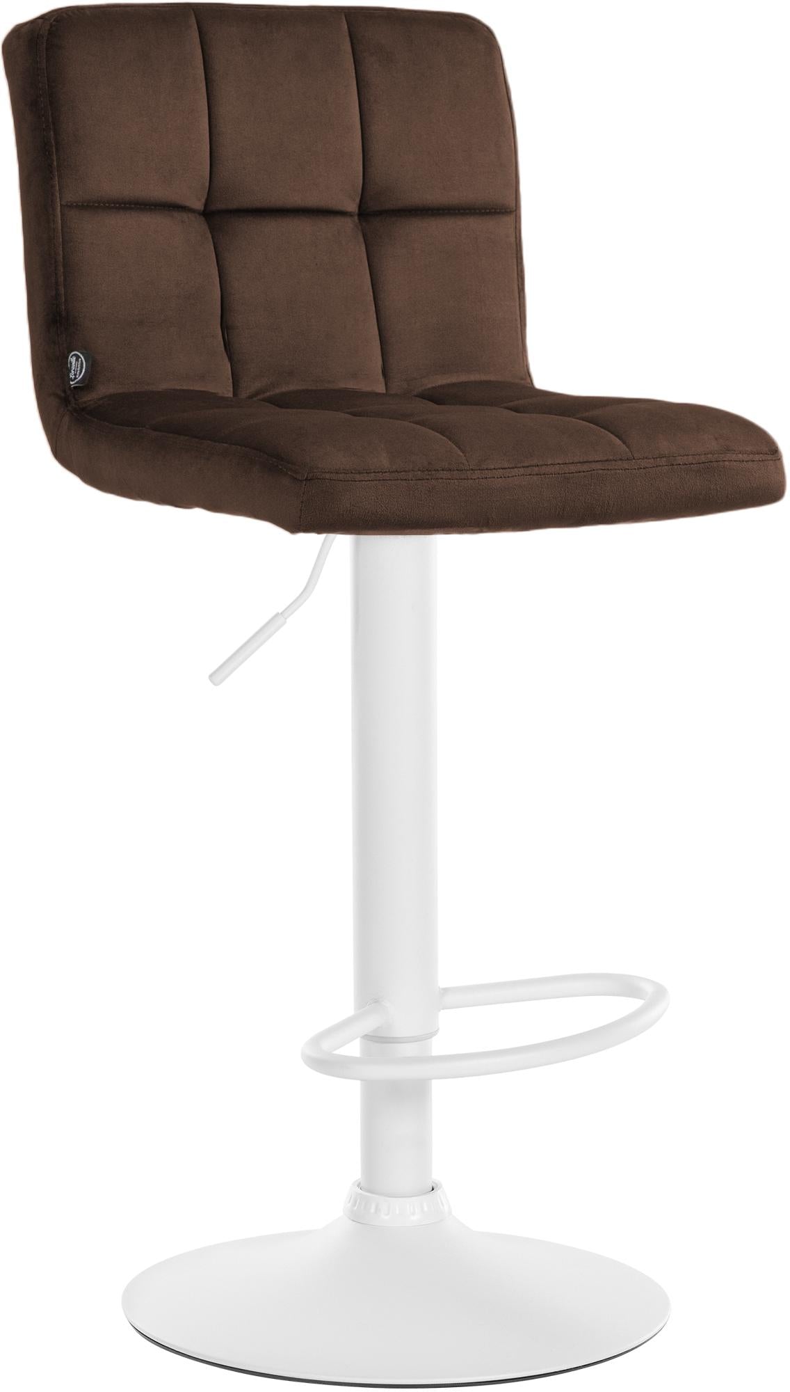 Barkruk Peru Fluweel bruin,wit braun