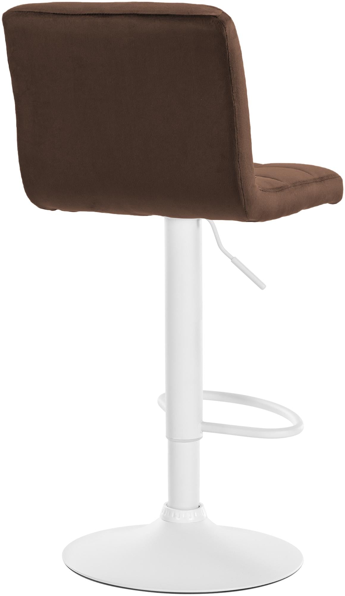 Barkruk Peru Fluweel bruin,wit braun