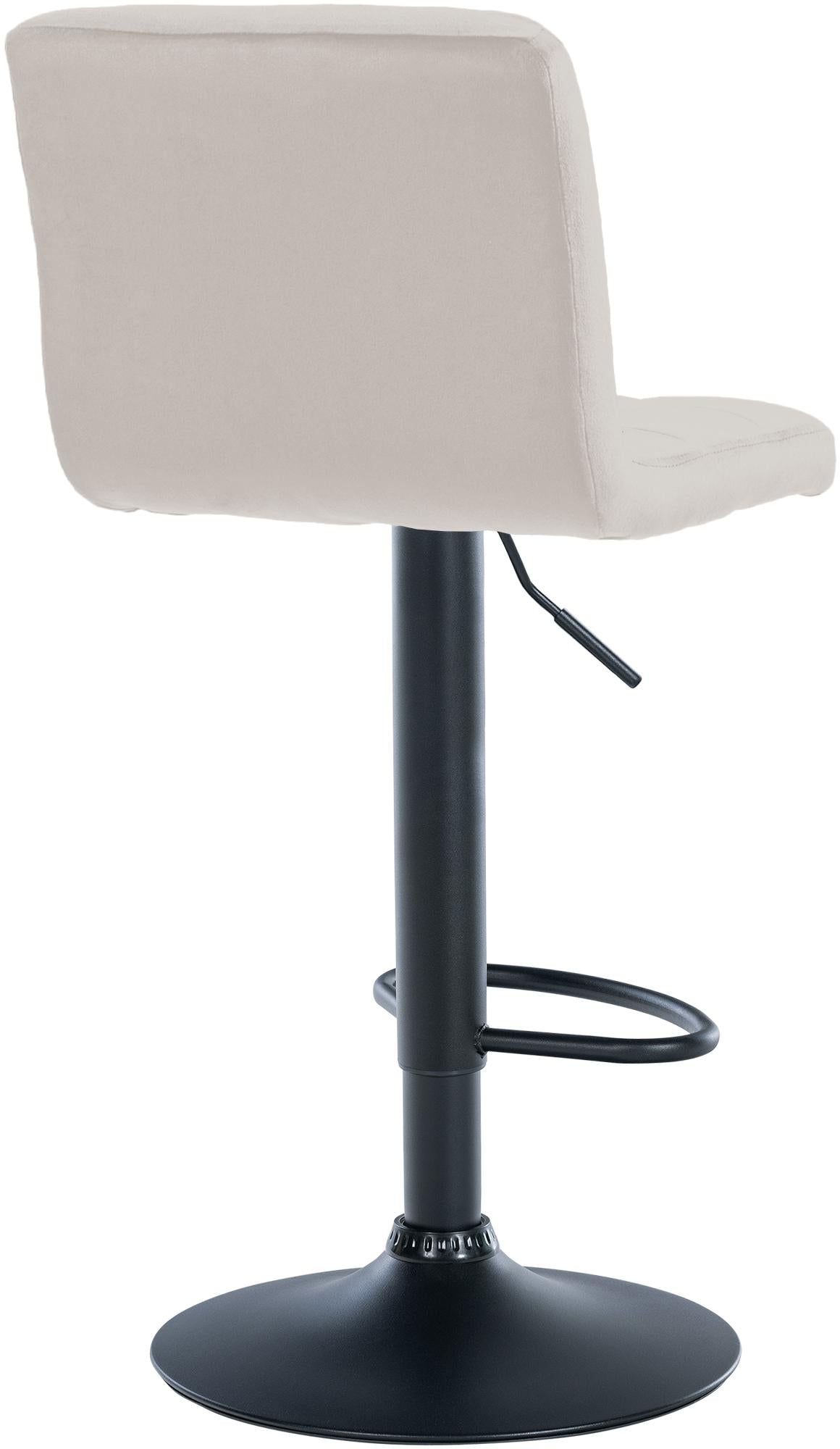 Barkruk Peru Fluweel creme,zwart creme