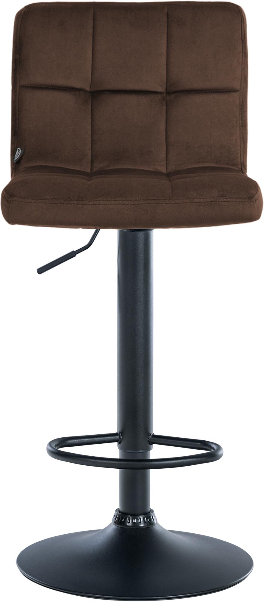 Set van 2 Barkrukken Peru Fluweel bruin,zwart braun
