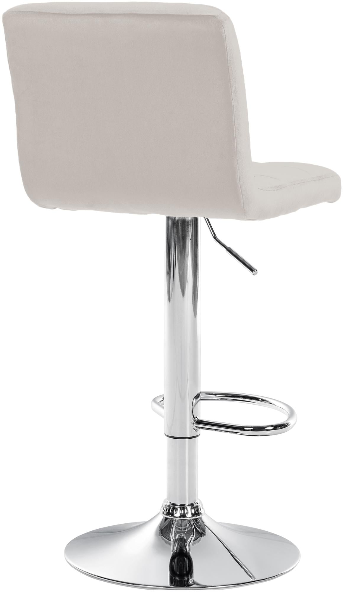Barkruk Peru Fluweel creme,chroom creme