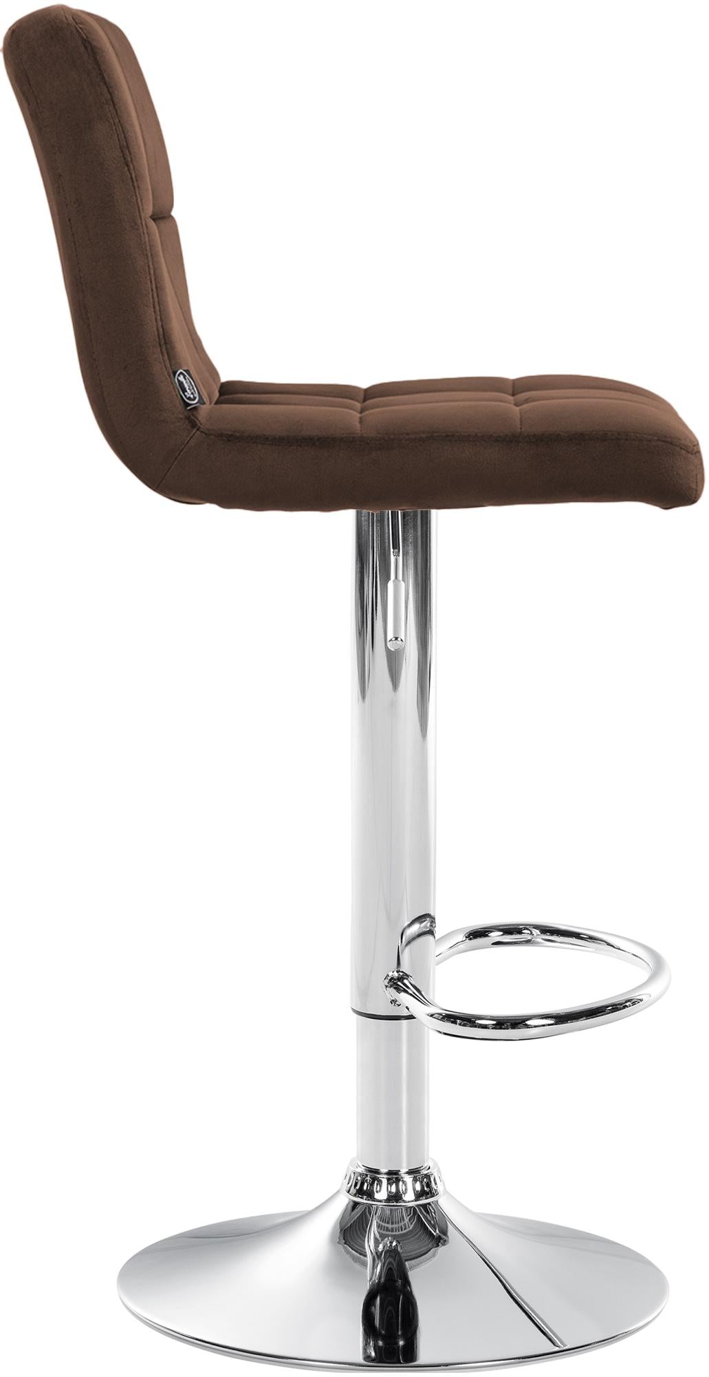 Barkruk Peru Fluweel bruin,chroom braun
