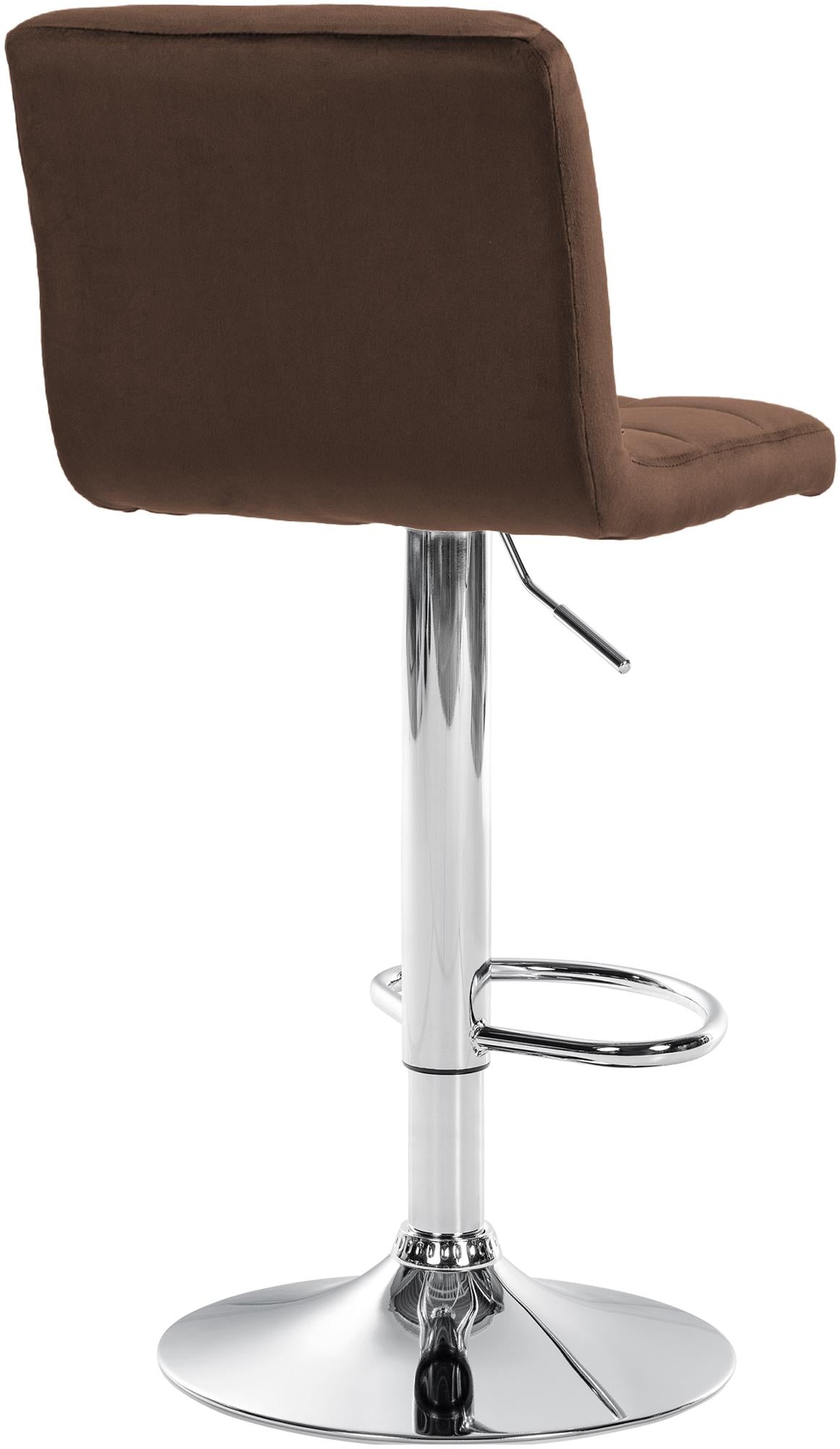 Barkruk Peru Fluweel bruin,chroom braun