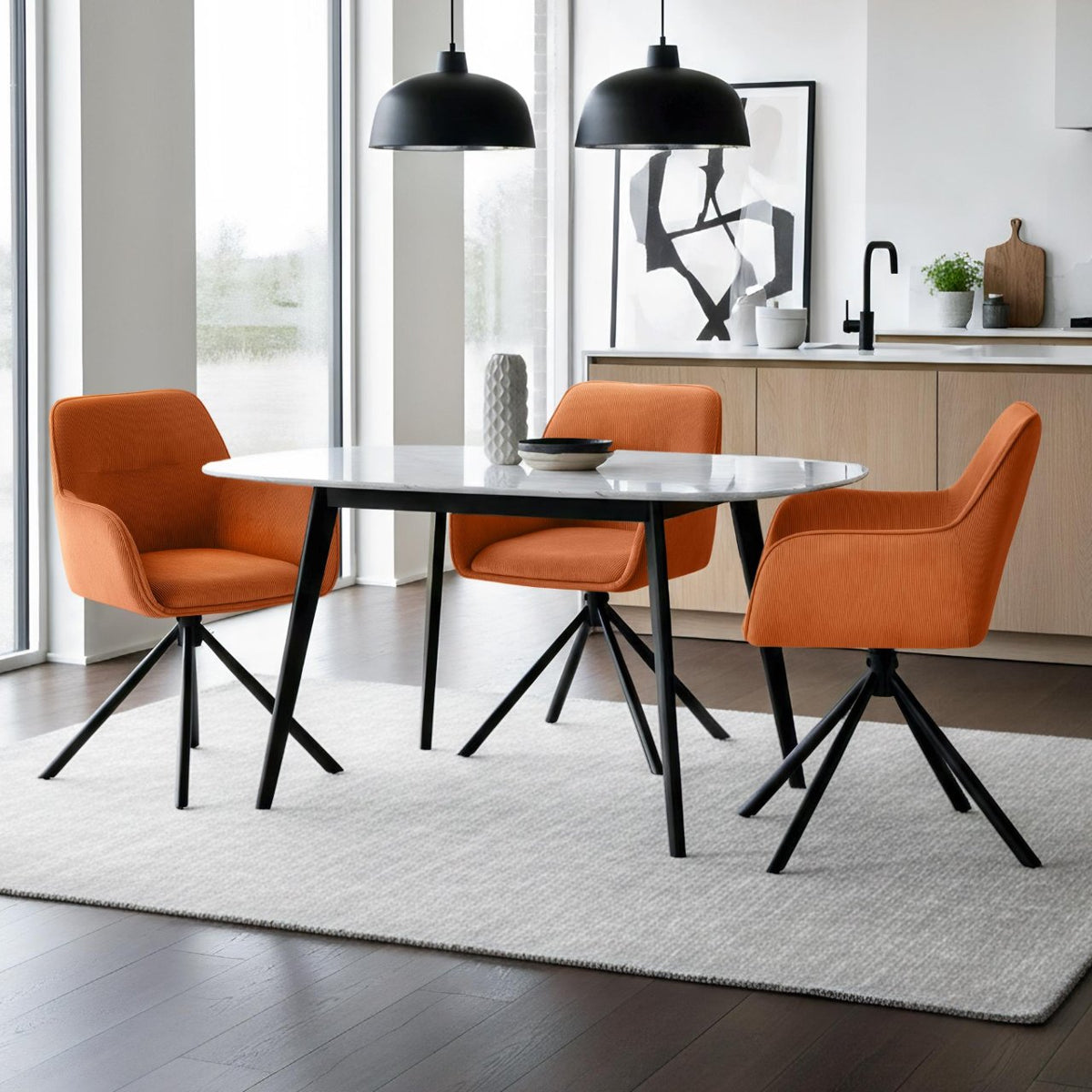 Stuhl Tipton Cord orange