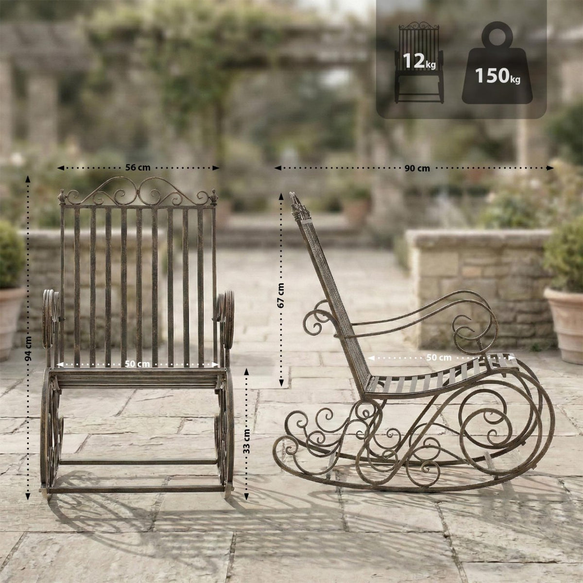 Schommelstoel Smilla bronzen bronze