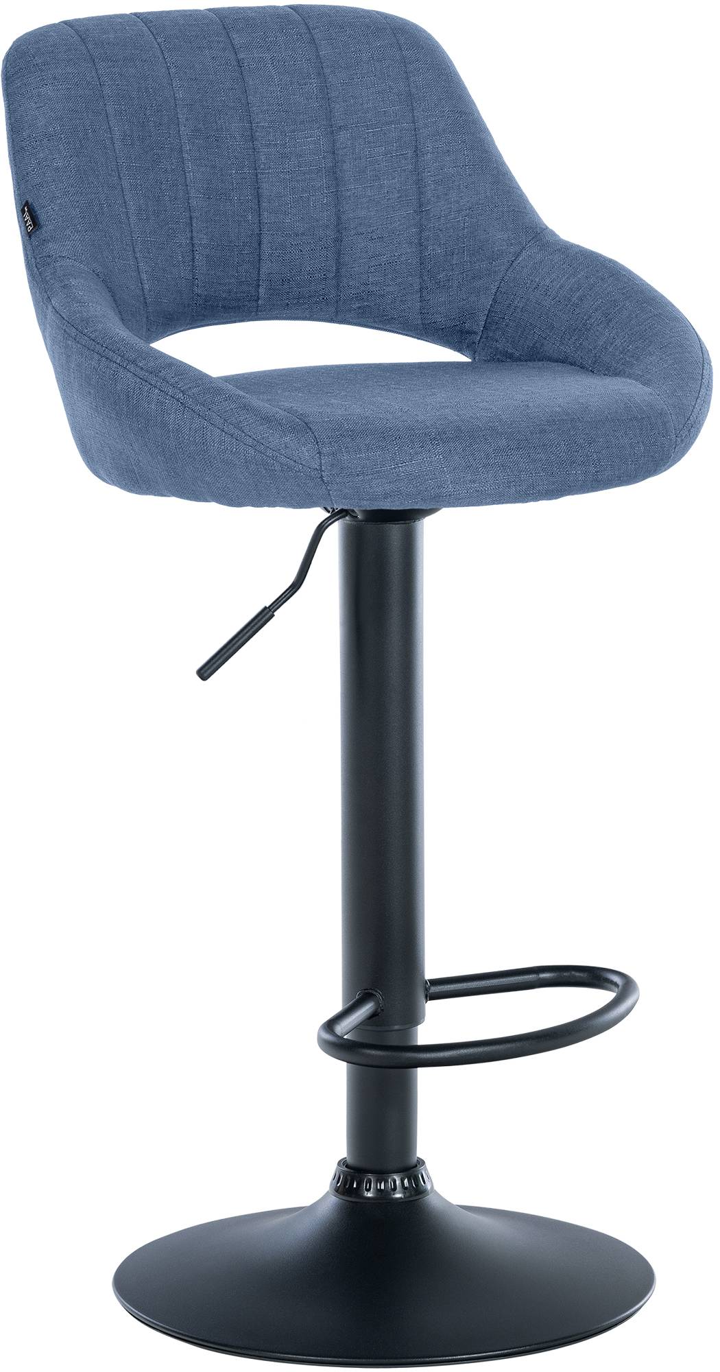 Barkruk Milet stof blauw,zwart blau