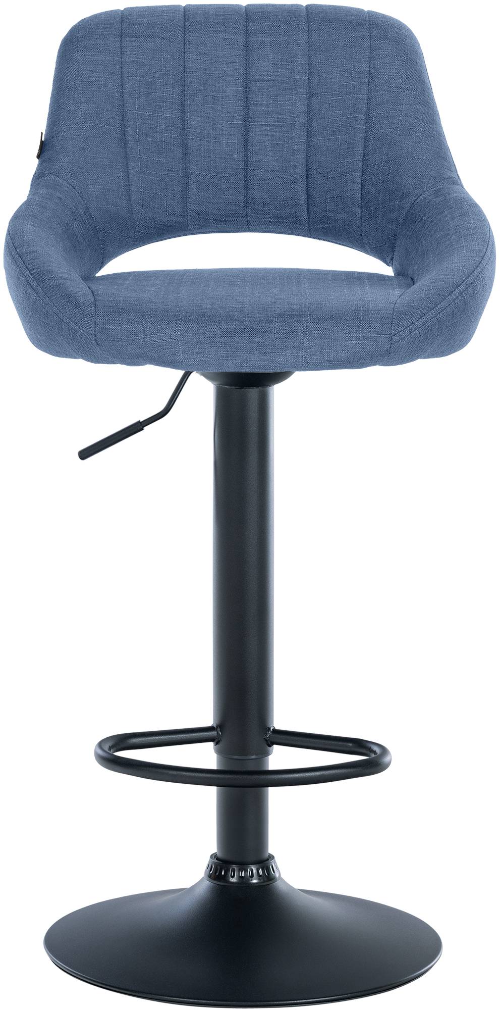 Barkruk Milet stof blauw,zwart blau