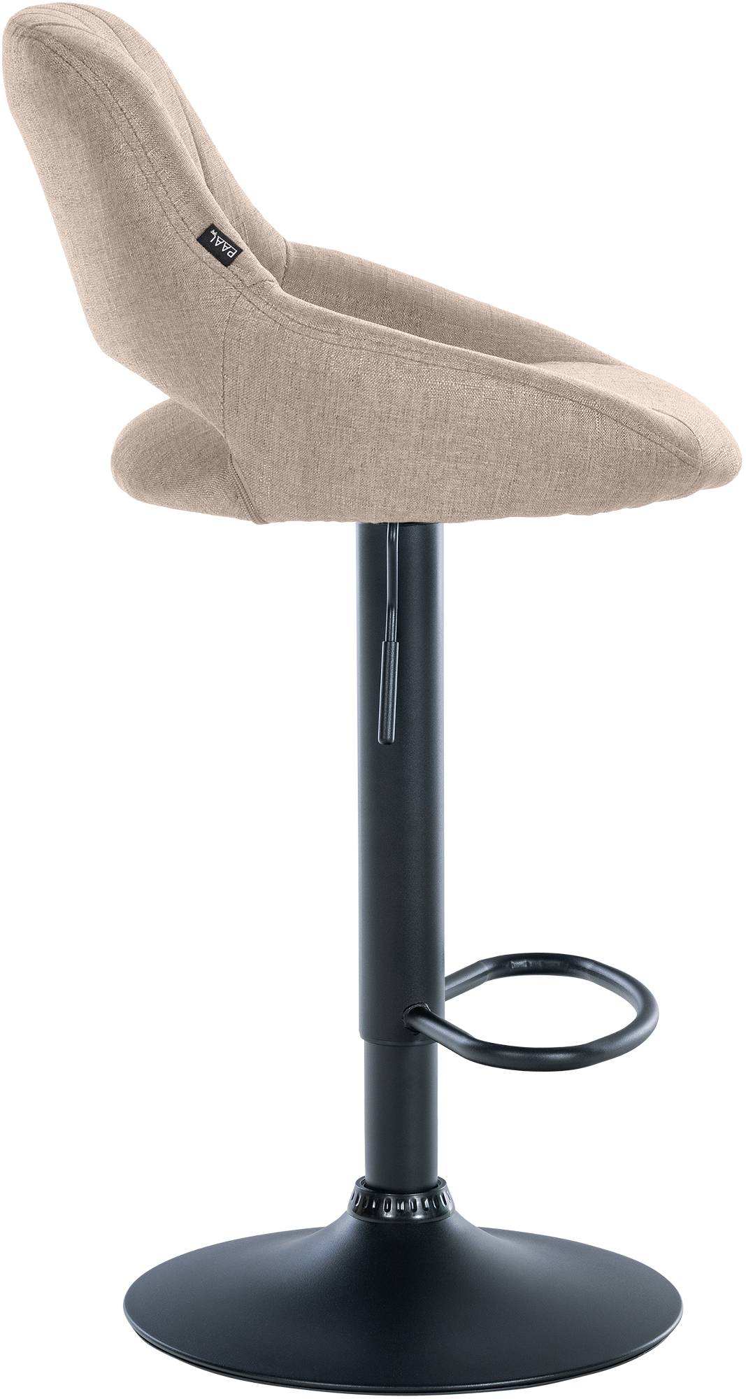 Barkruk Milet stof taupe,zwart taupe