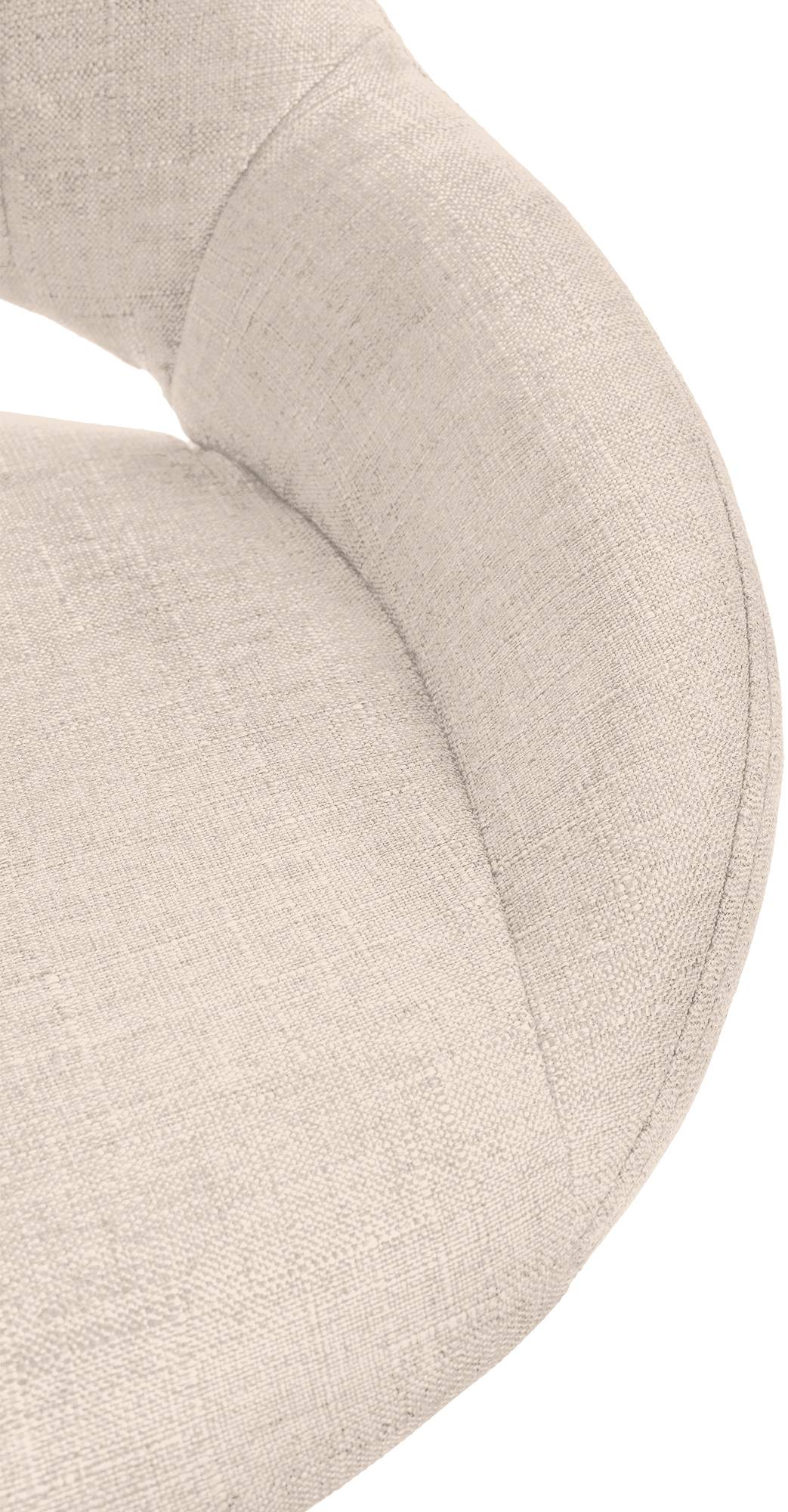Barkruk Milet stof creme,zwart creme