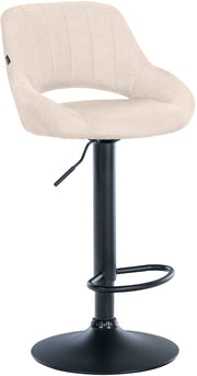 Barkruk Milet stof creme,zwart creme