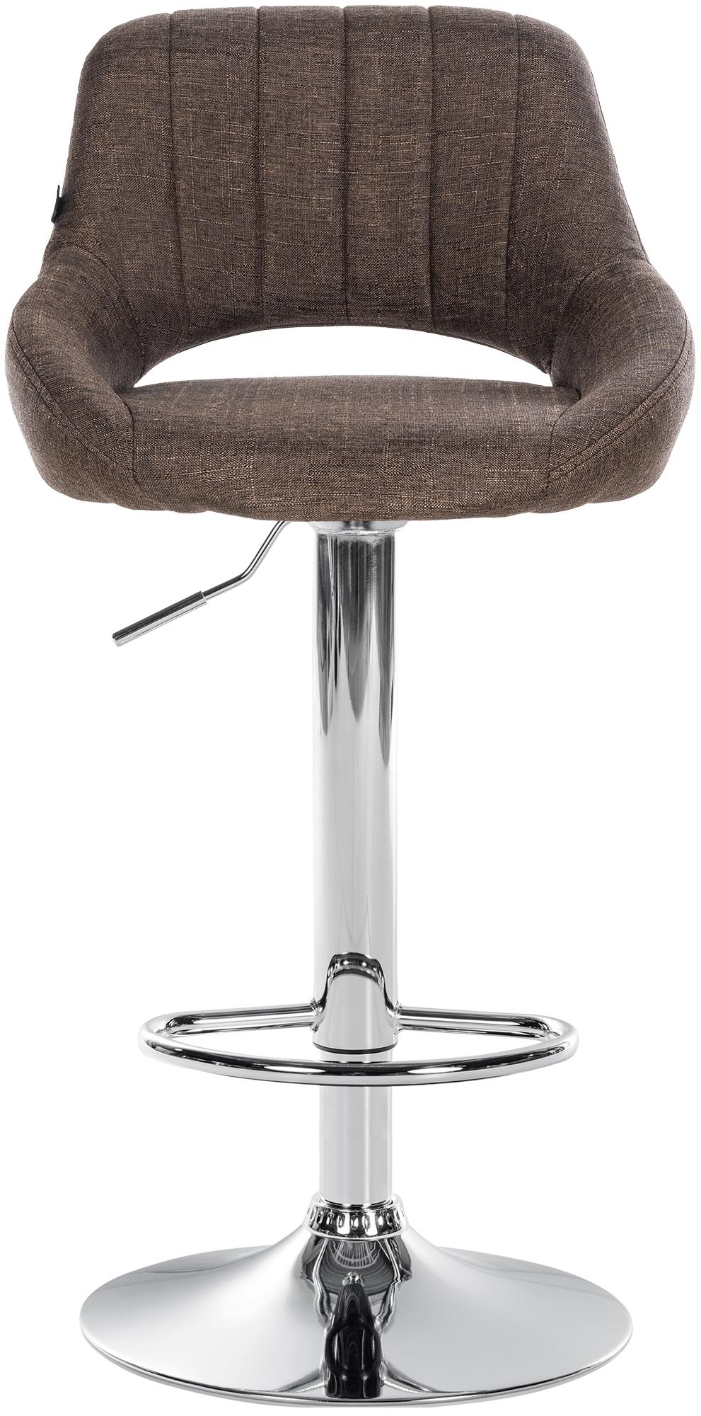 Barkruk Milet stof bruin,chroom braun