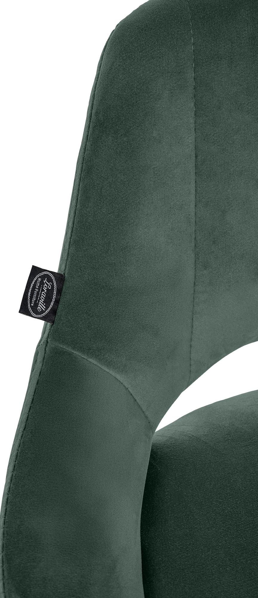 Barkruk Milet Fluweel groen,chroom grün
