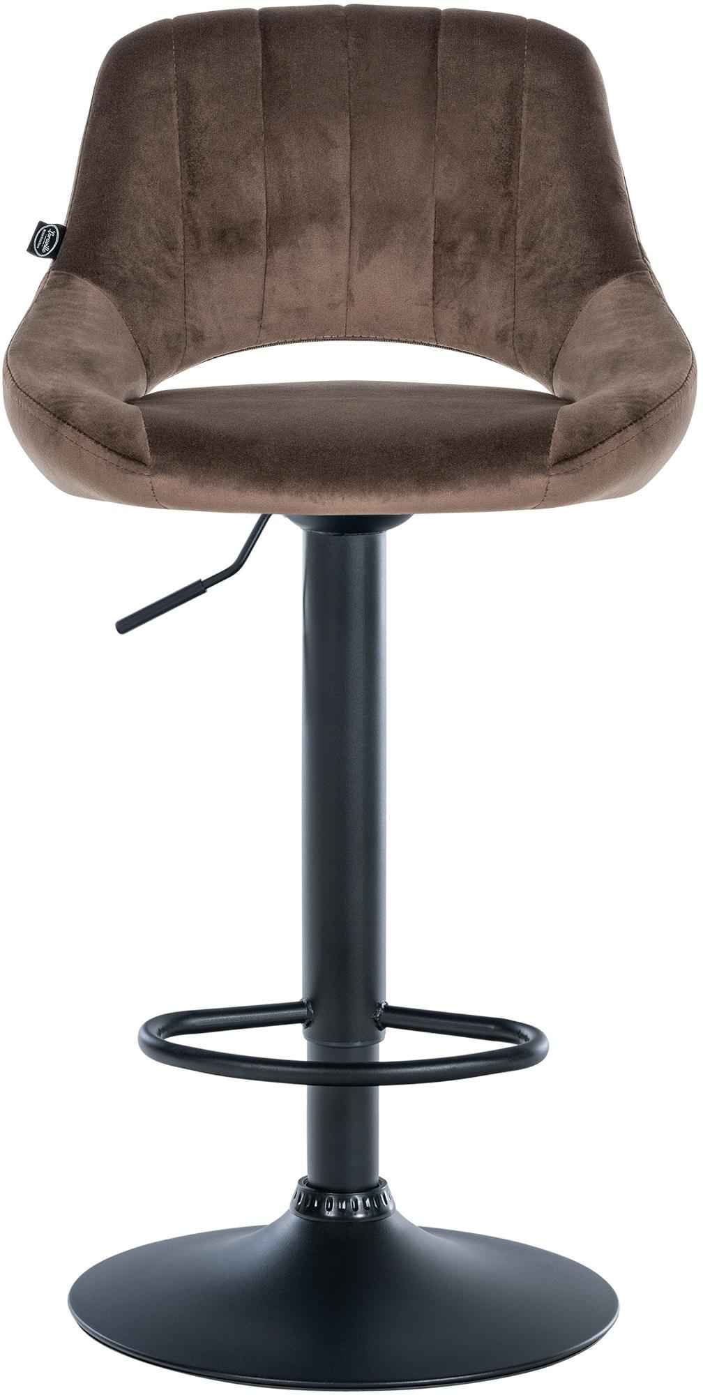 Barkruk Milet Fluweel bruin,zwart braun