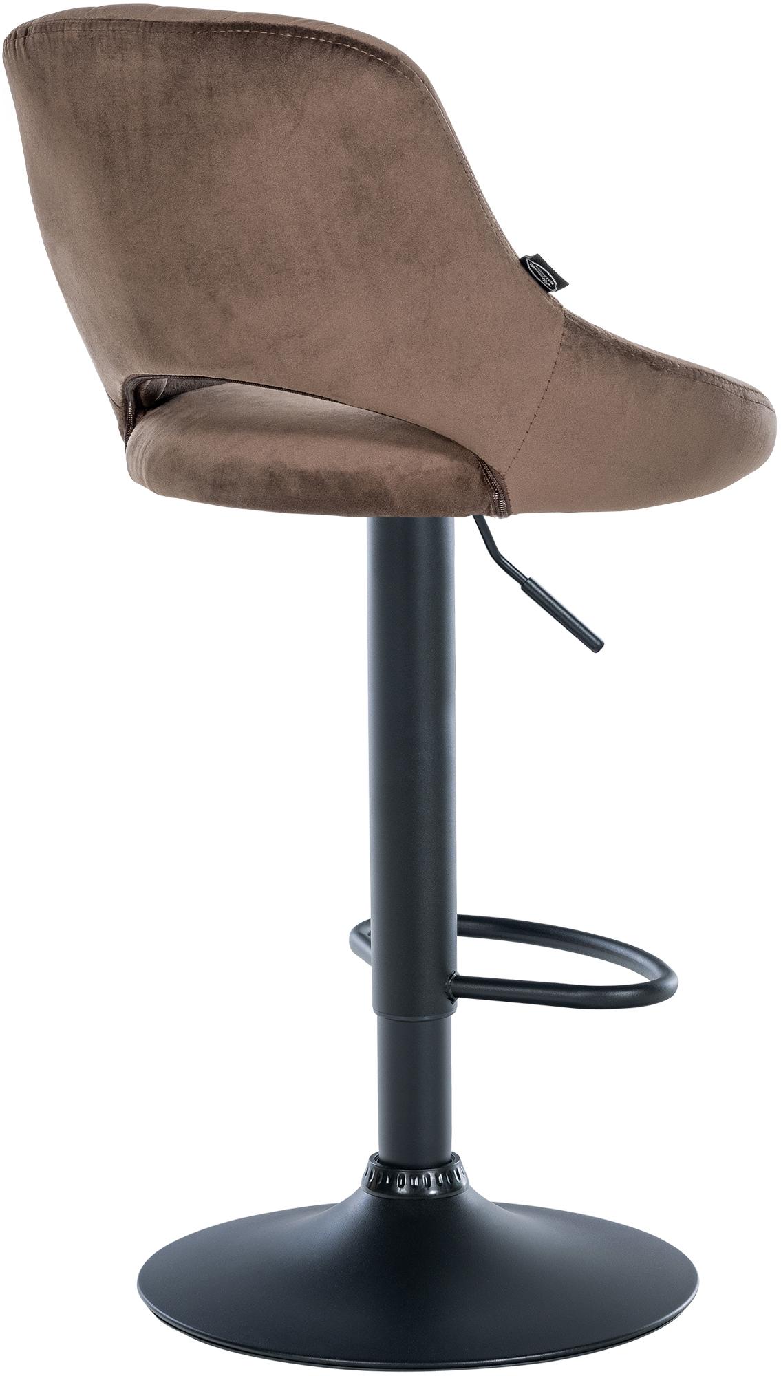 Barkruk Milet Fluweel bruin,zwart braun