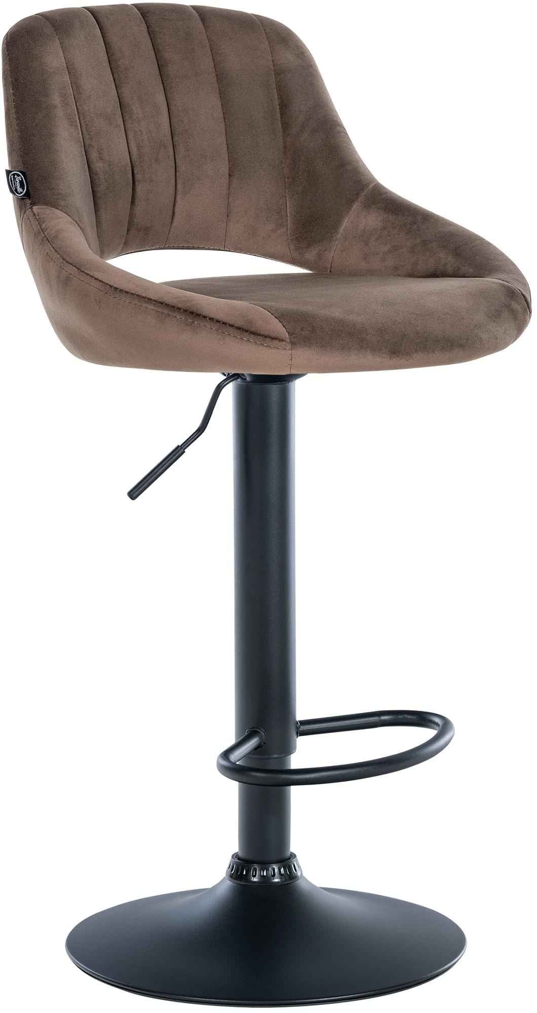Barkruk Milet Fluweel bruin,zwart braun