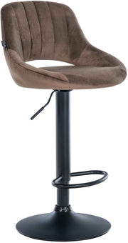 Barkruk Milet Fluweel bruin,zwart braun