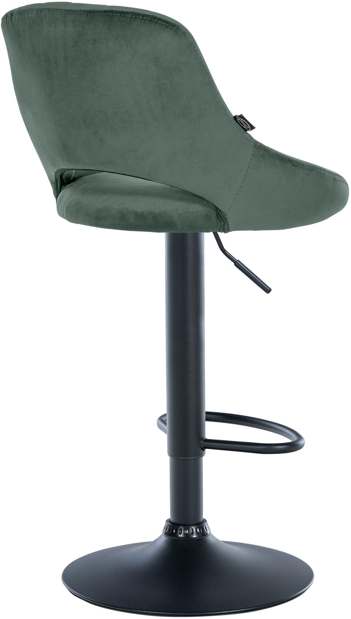 Barkruk Milet Fluweel groen,zwart grün