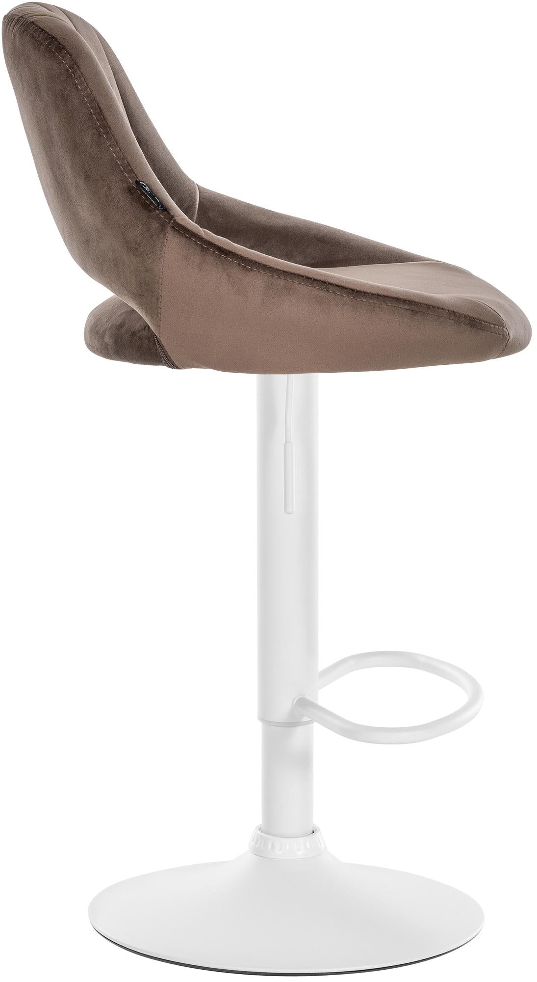 Barkruk Milet Fluweel bruin,wit braun