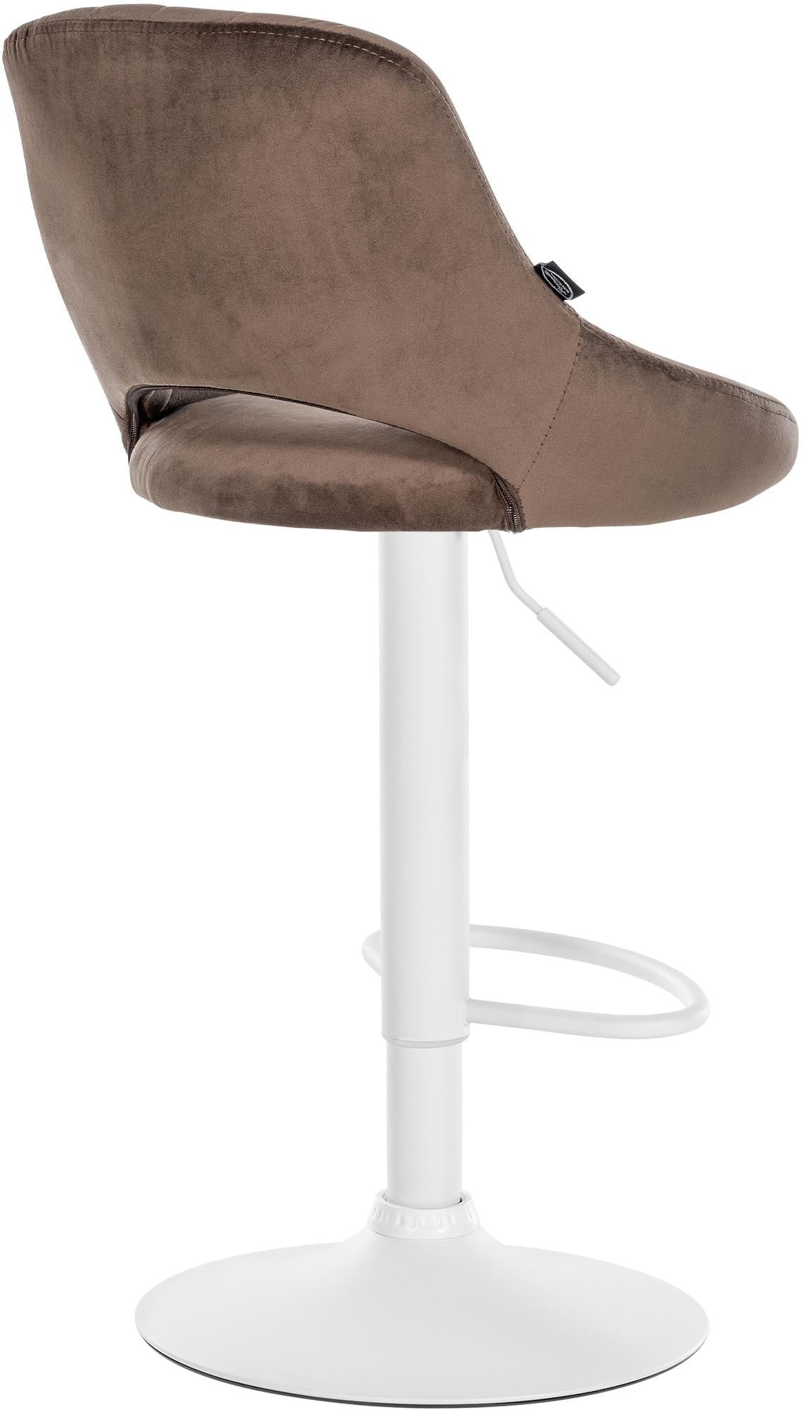 Barkruk Milet Fluweel bruin,wit braun