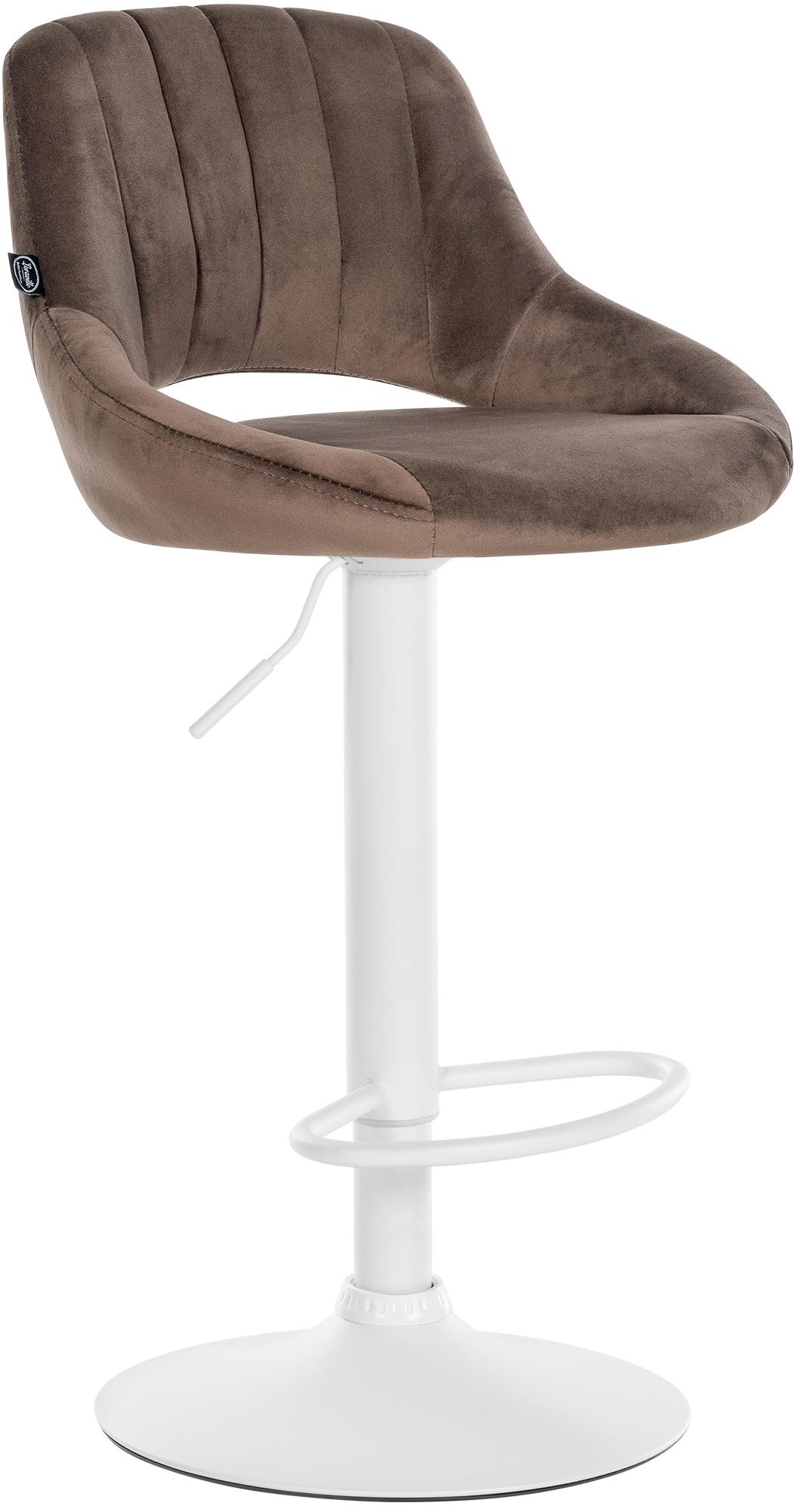 Barkruk Milet Fluweel bruin,wit braun