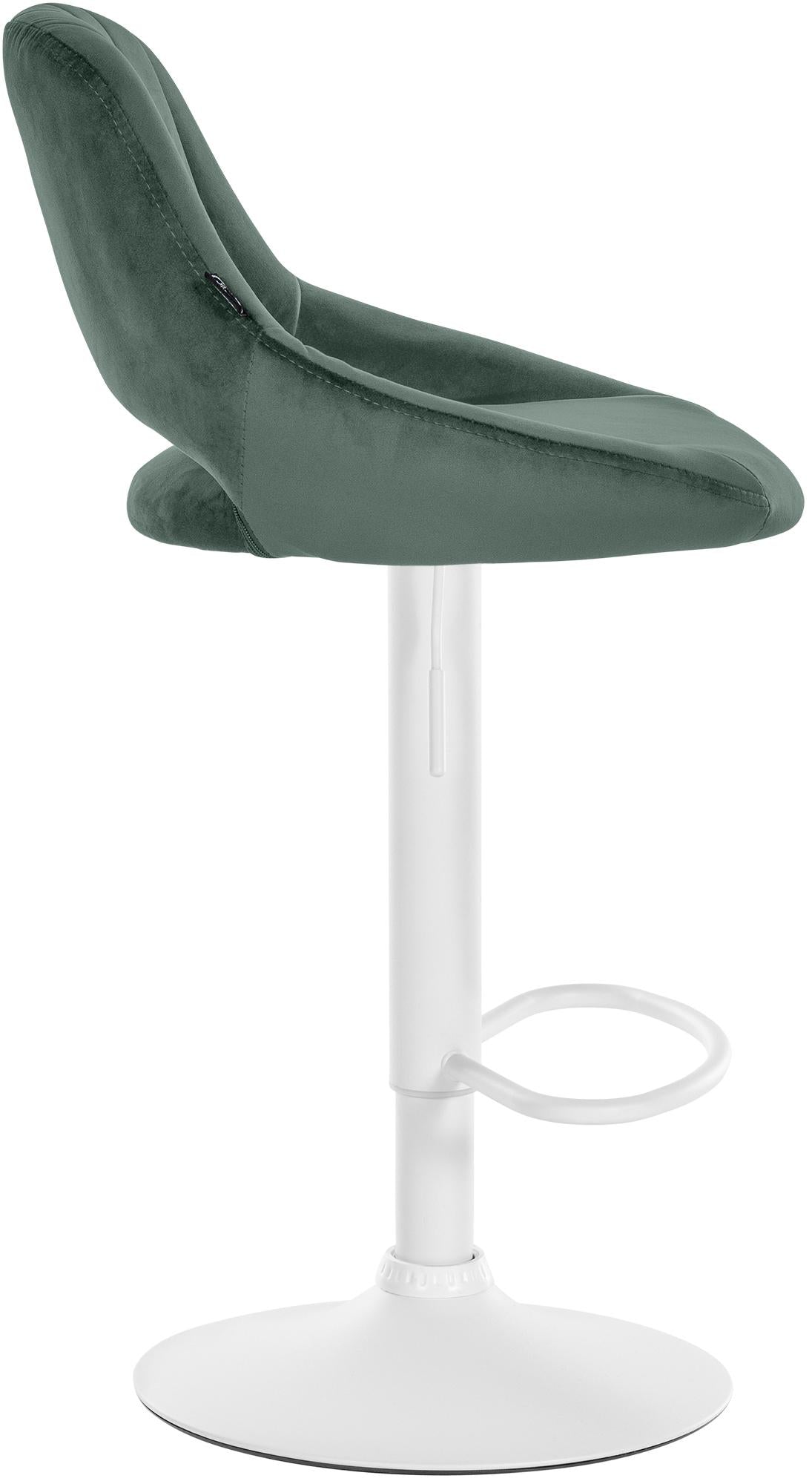 Barkruk Milet Fluweel groen,wit grün