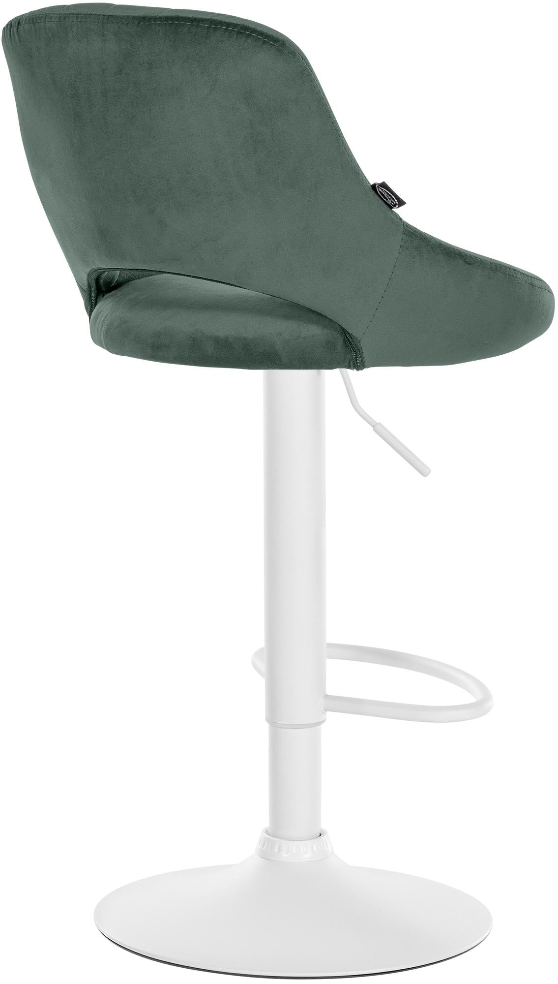 Barkruk Milet Fluweel groen,wit grün
