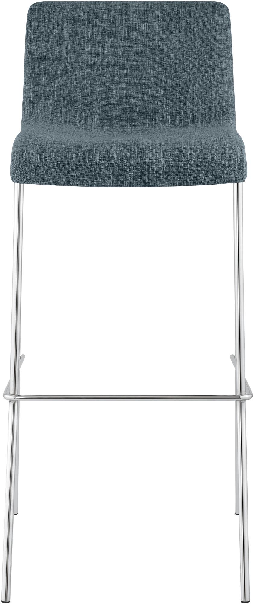 Set van 2 barkrukken Hover Stof blauw,chroom blau