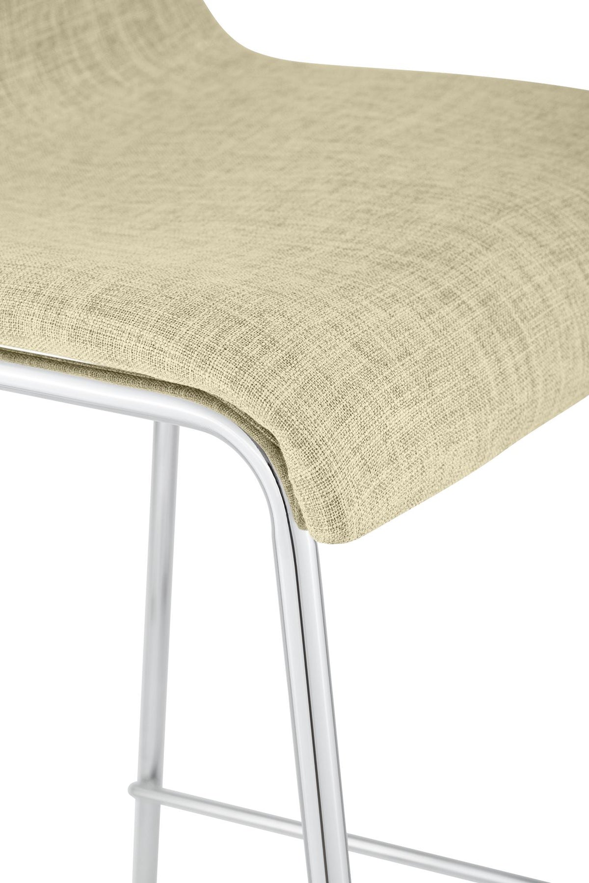 Set van 2 barkrukken Hover Stof creme,chroom creme