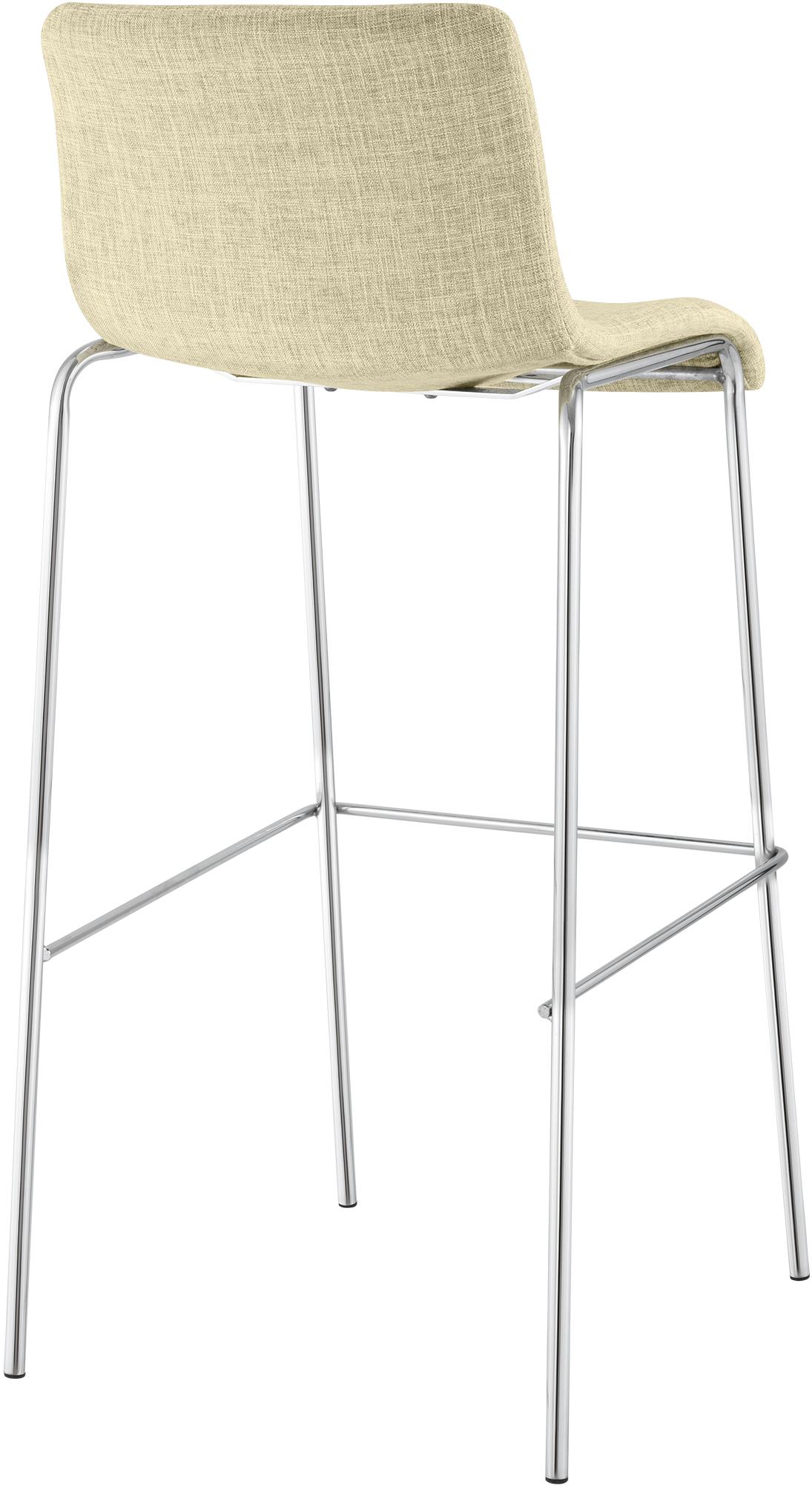 Set van 2 barkrukken Hover Stof creme,chroom creme