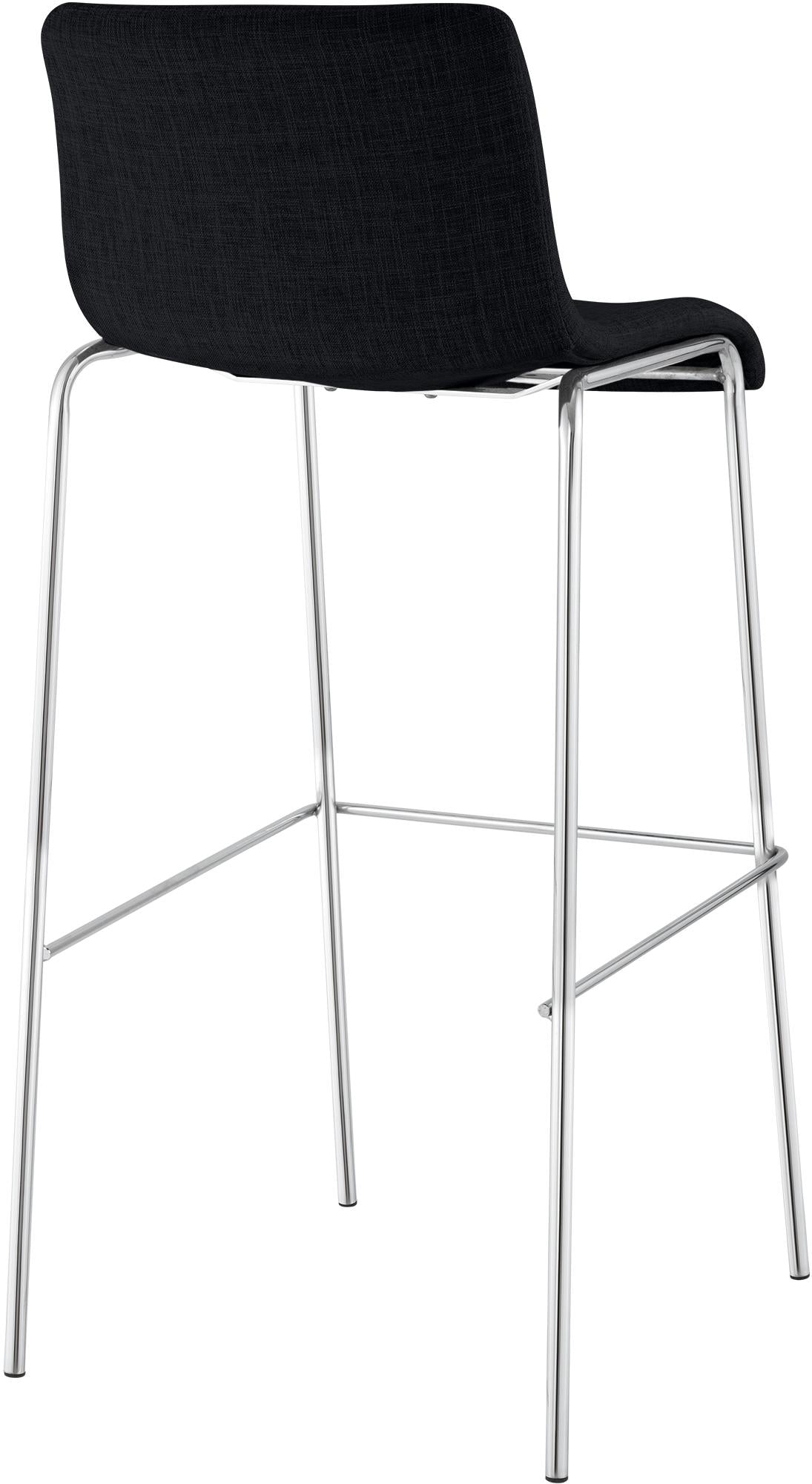 Set van 2 barkrukken Hover Stof zwart,chroom schwarz