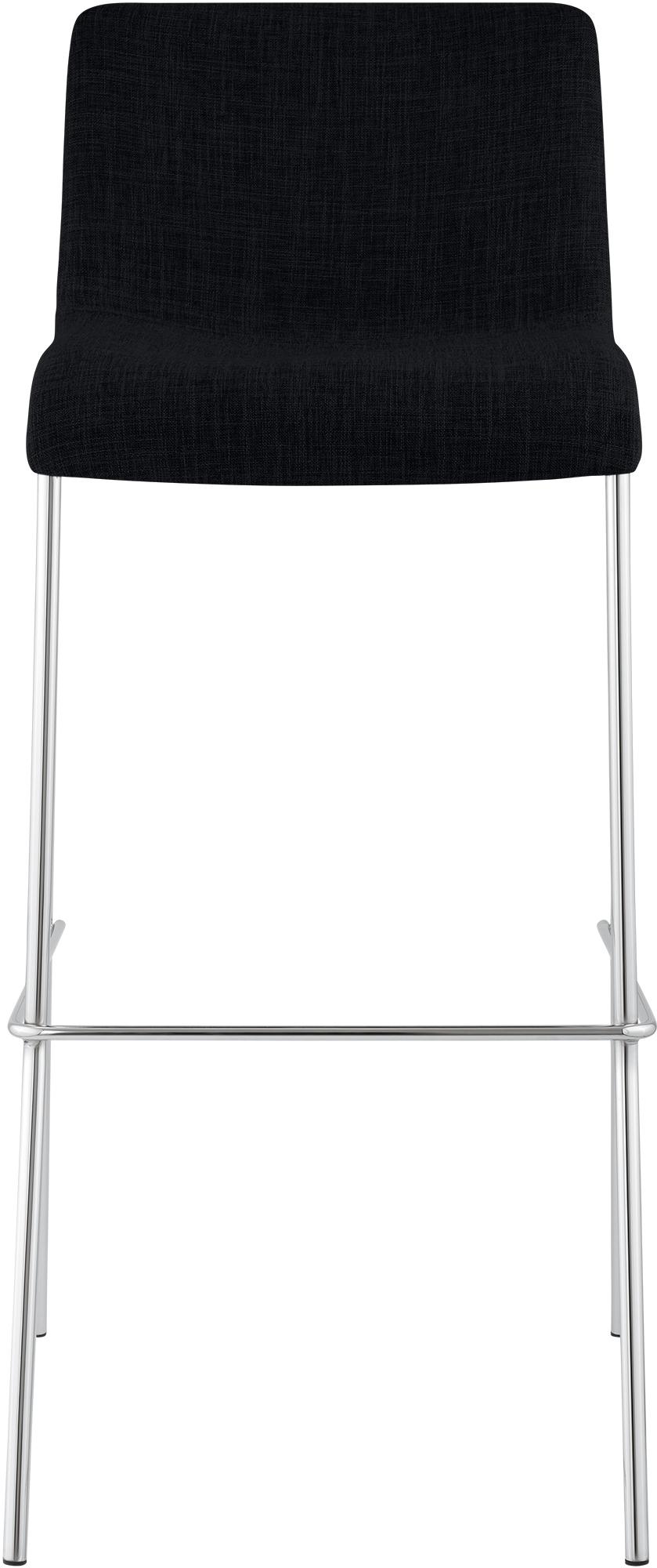 Set van 2 barkrukken Hover Stof zwart,chroom schwarz