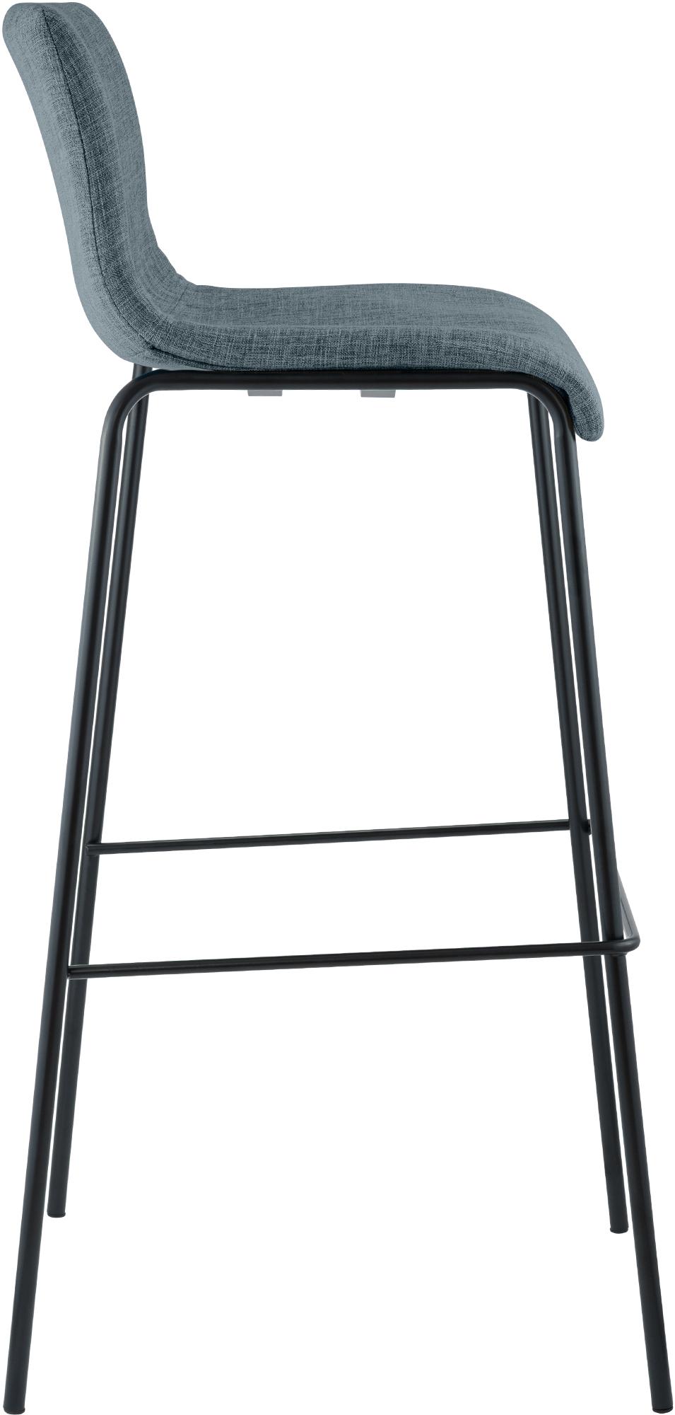 Set van 2 barkrukken Hover Stof blauw,zwart blau