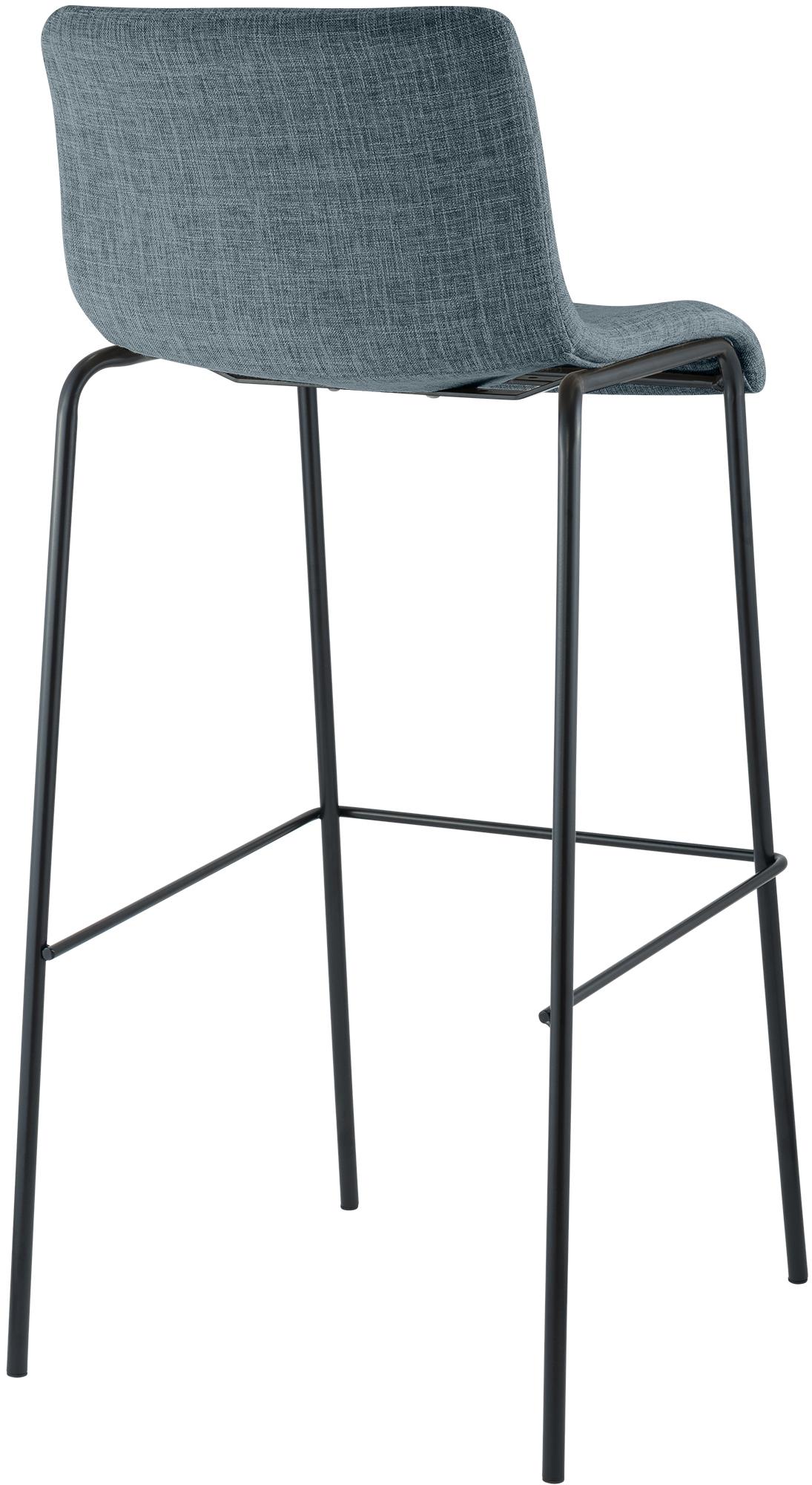 Set van 2 barkrukken Hover Stof blauw,zwart blau
