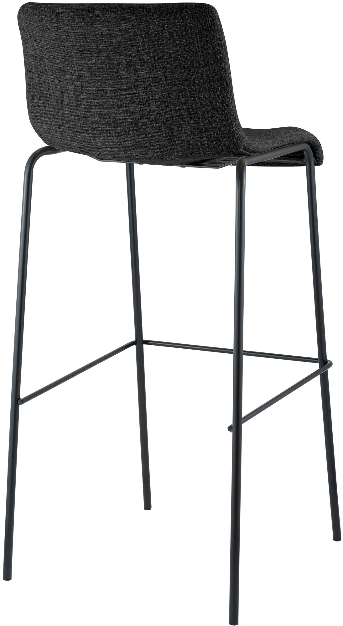 Set van 2 barkrukken Hover Stof donkergrijs,zwart dunkelgrau