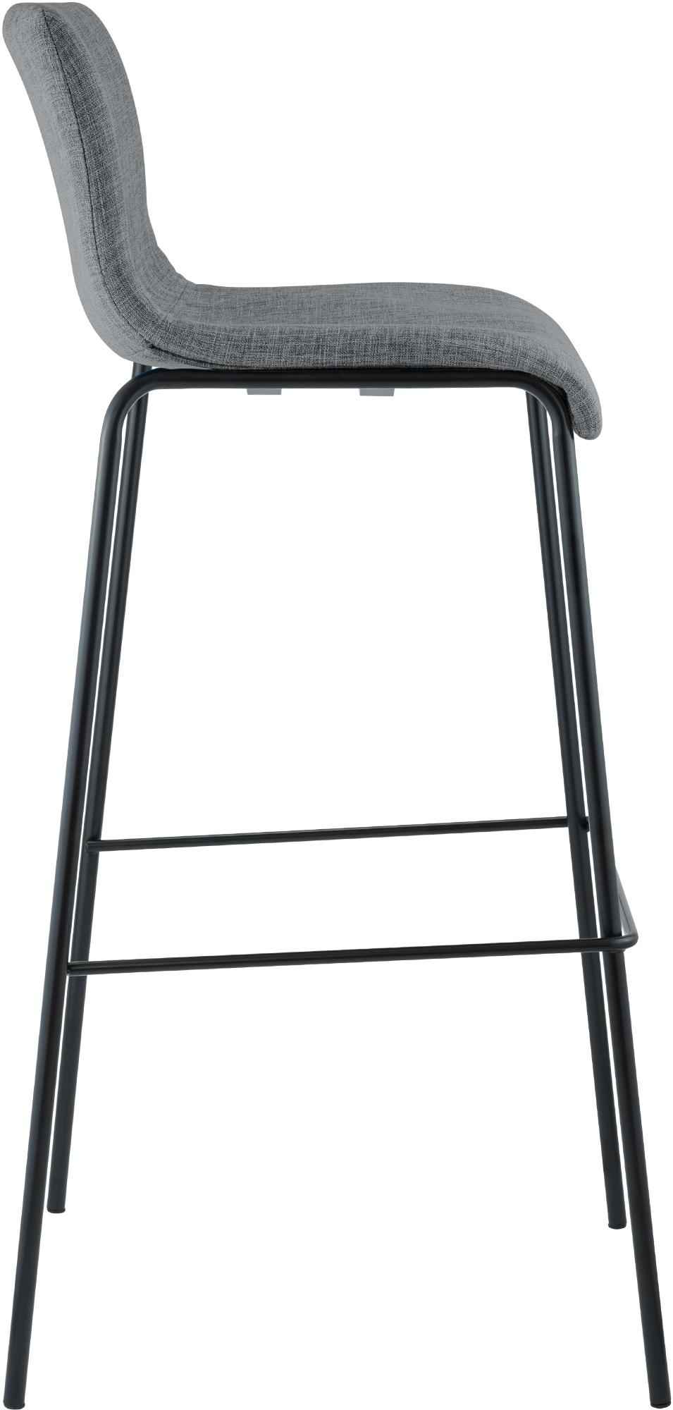 Set van 2 barkrukken Hover Stof licht grijs,zwart hellgrau