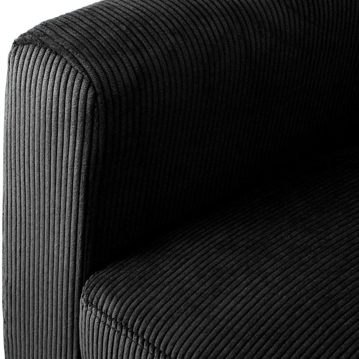 Fauteuil Kioni corduroy zwart schwarz