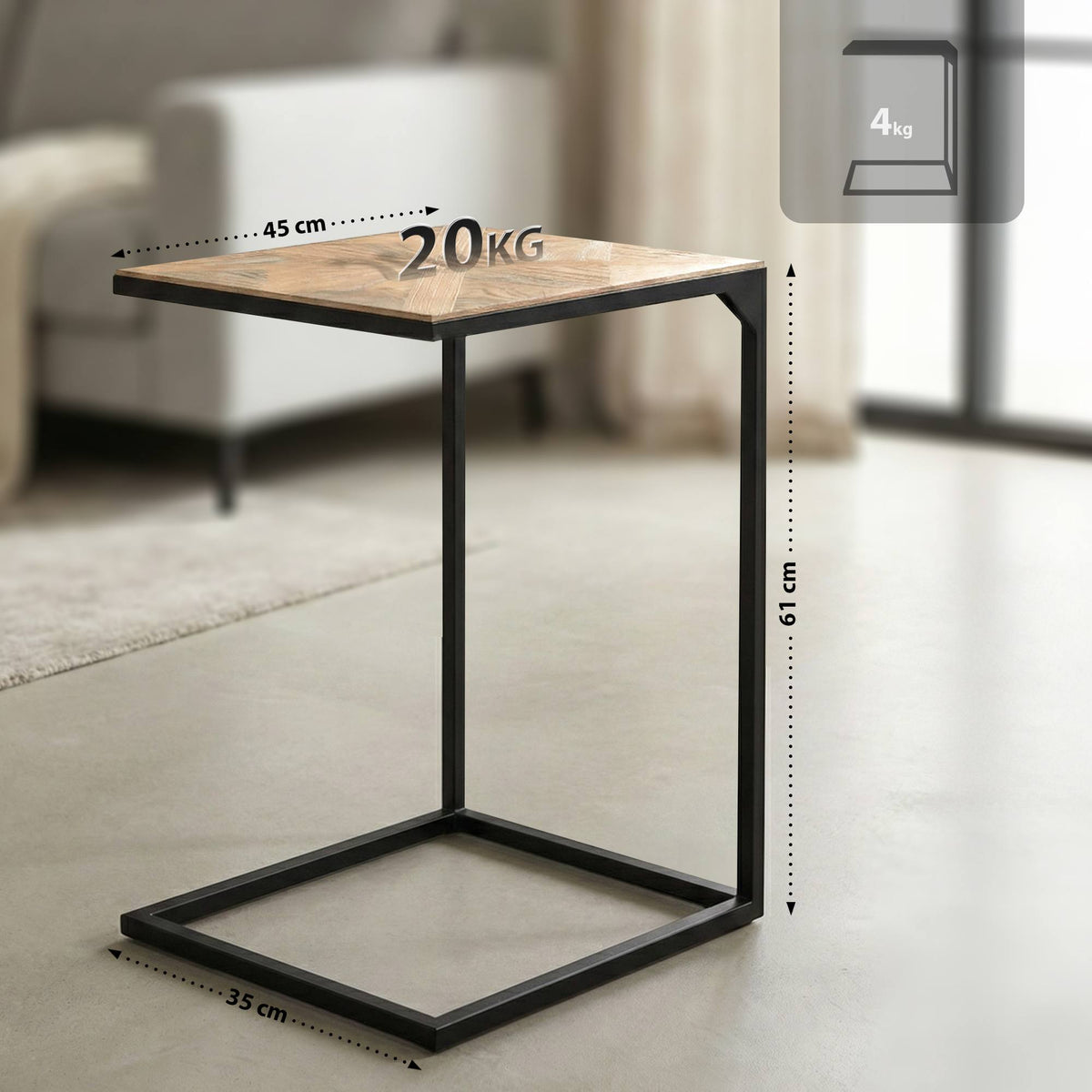 Bijzettafel Velaro natura natura