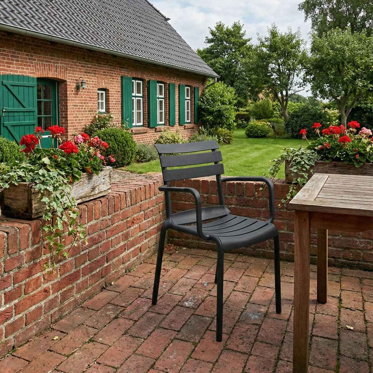 Tuinstoel Joliya zwart schwarz