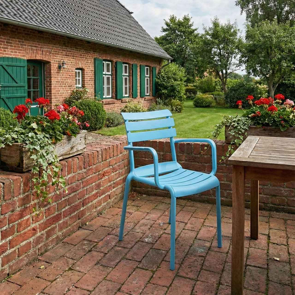 Tuinstoel Joliya blauw blau