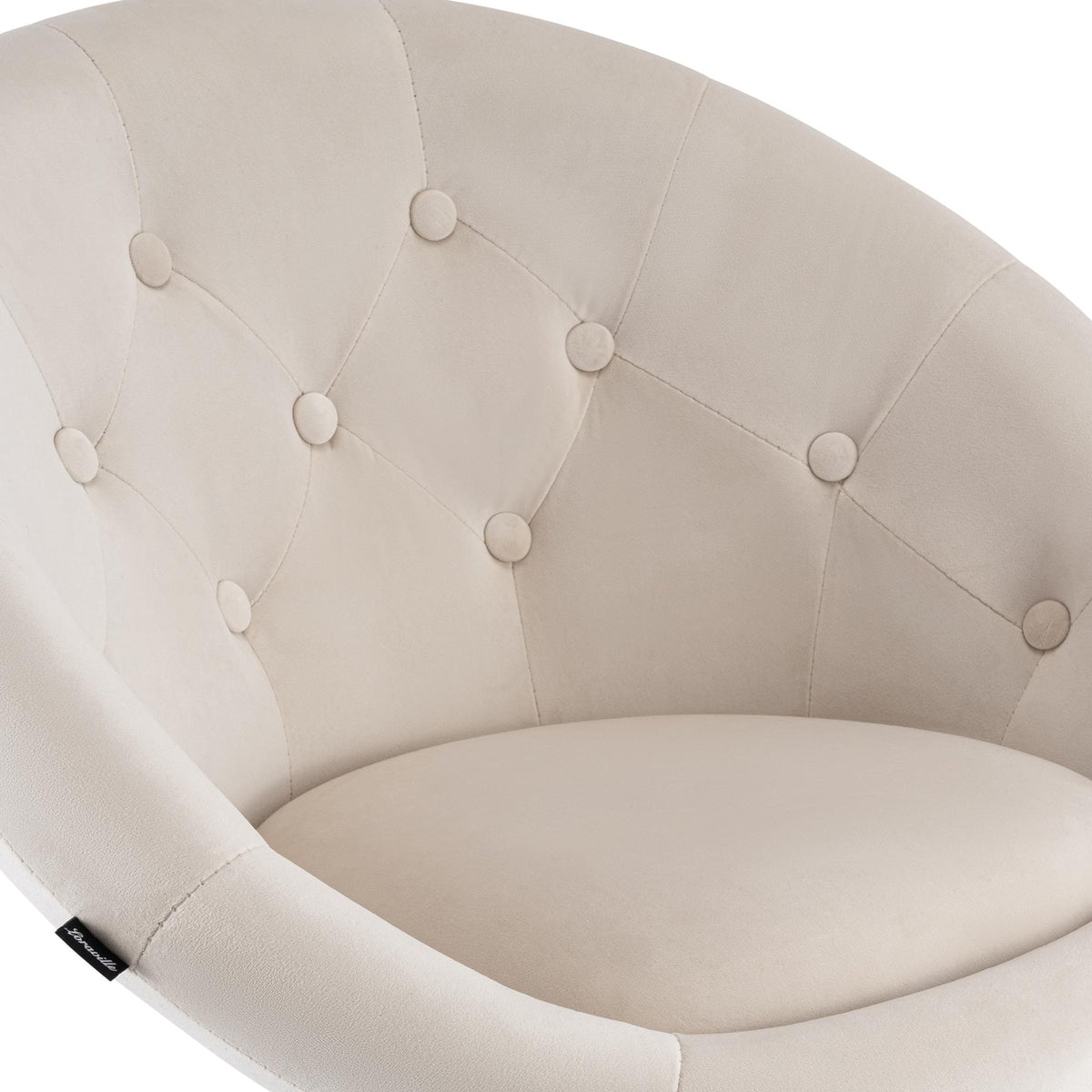Barkruk London fluweel creme,zwart creme