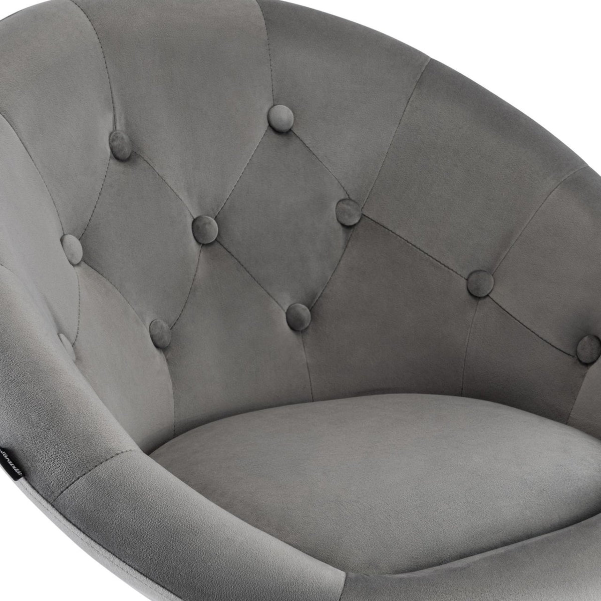 Barkruk London fluweel grijs,wit grau