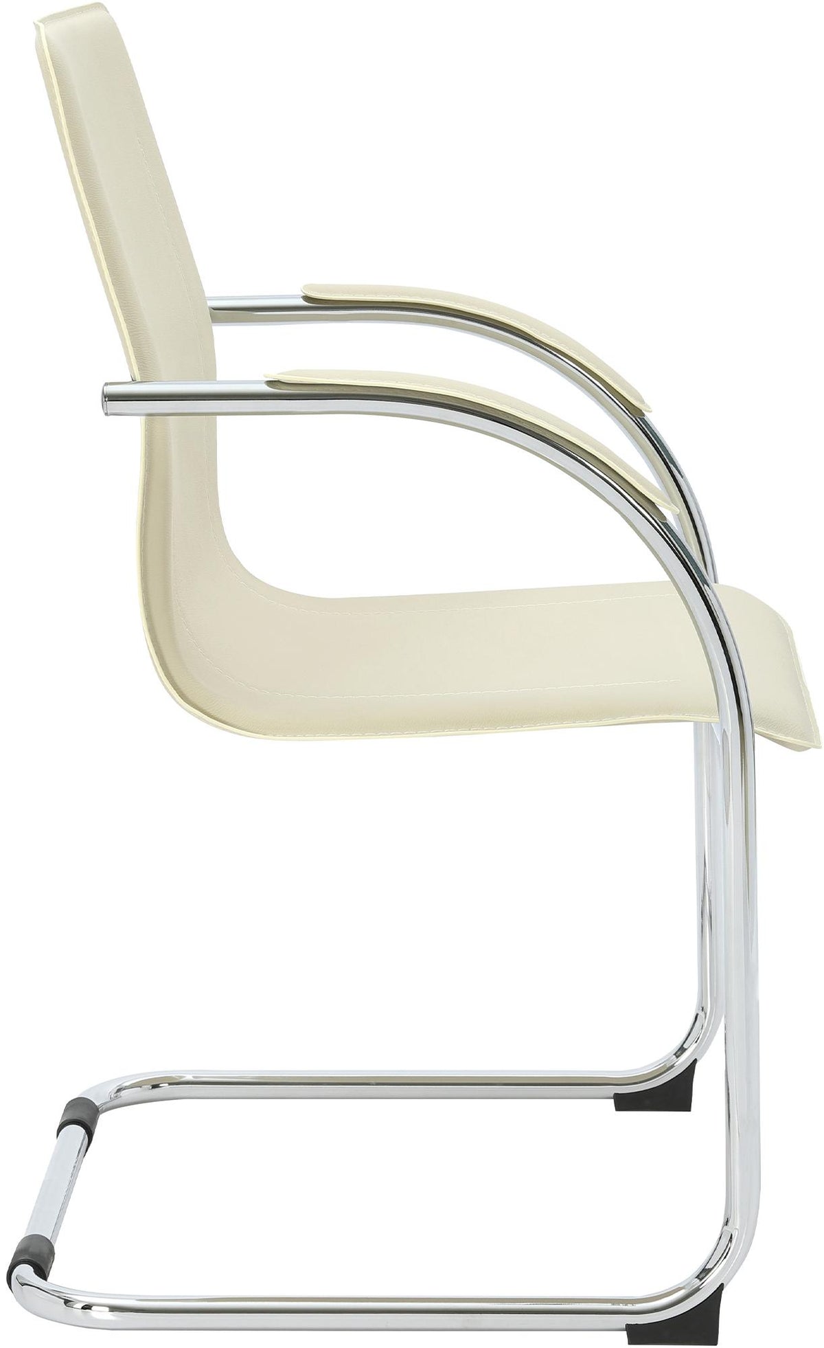 Sledestoel Noeleen kunstleer creme creme
