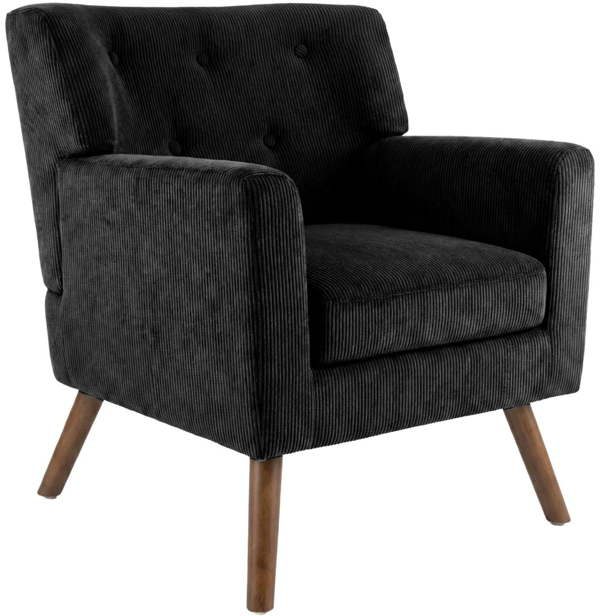 Fauteuil Kioni corduroy zwart schwarz