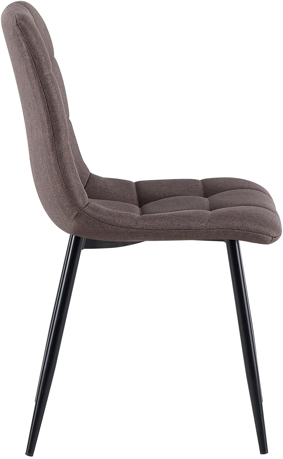 Set van 4 eetkamerstoelen Antibes stof bruin braun