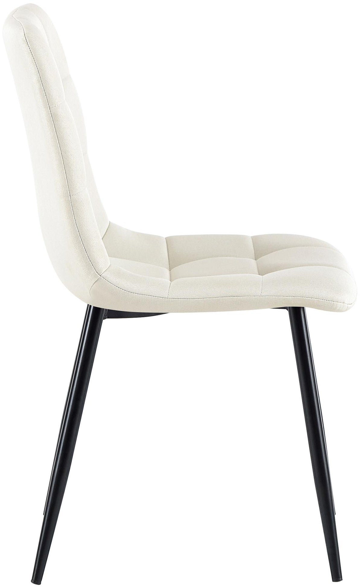 Set van 4 eetkamerstoelen Antibes stof creme creme